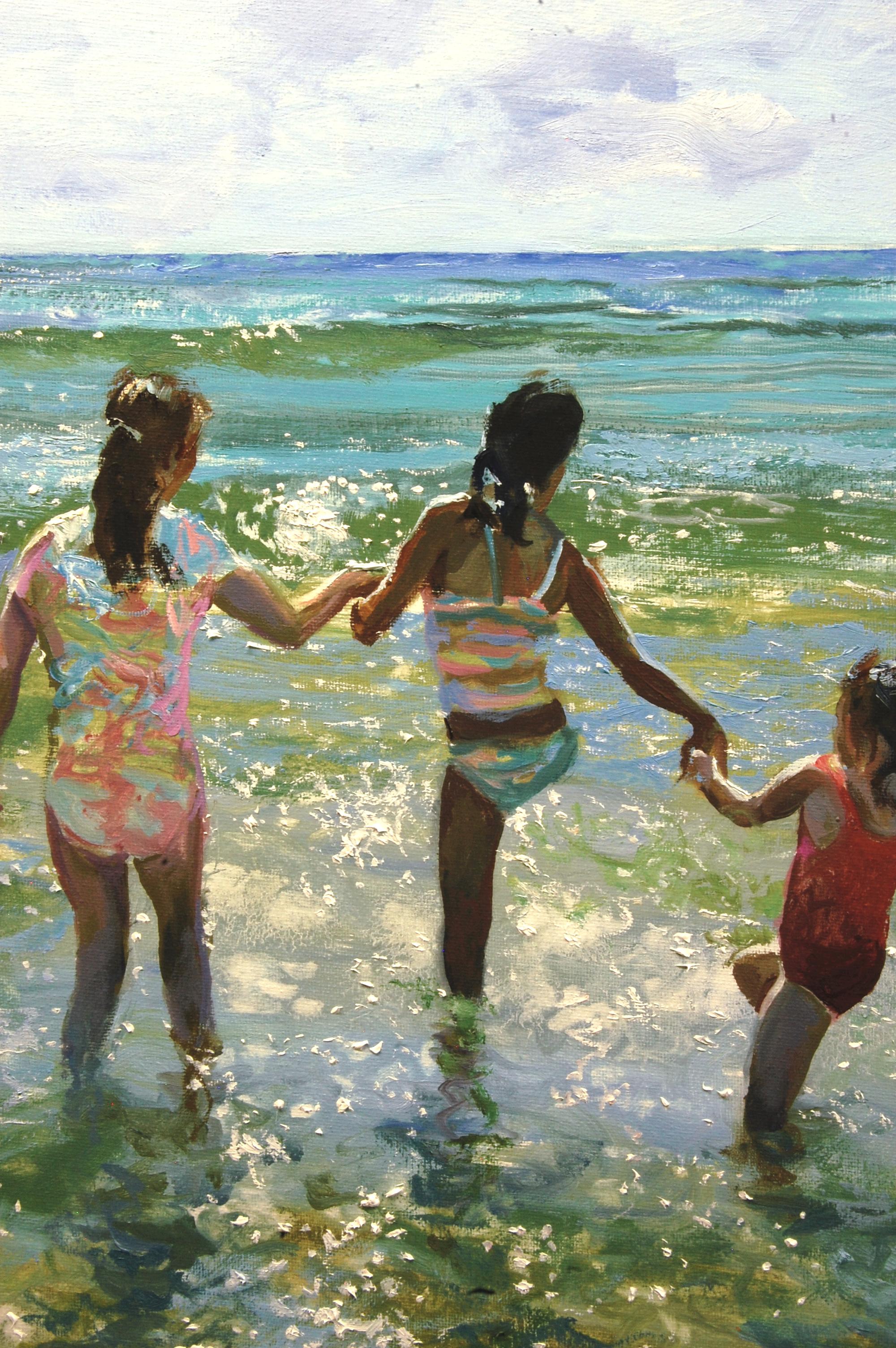 Children in the Sunlight, Oil Painting For Sale 1