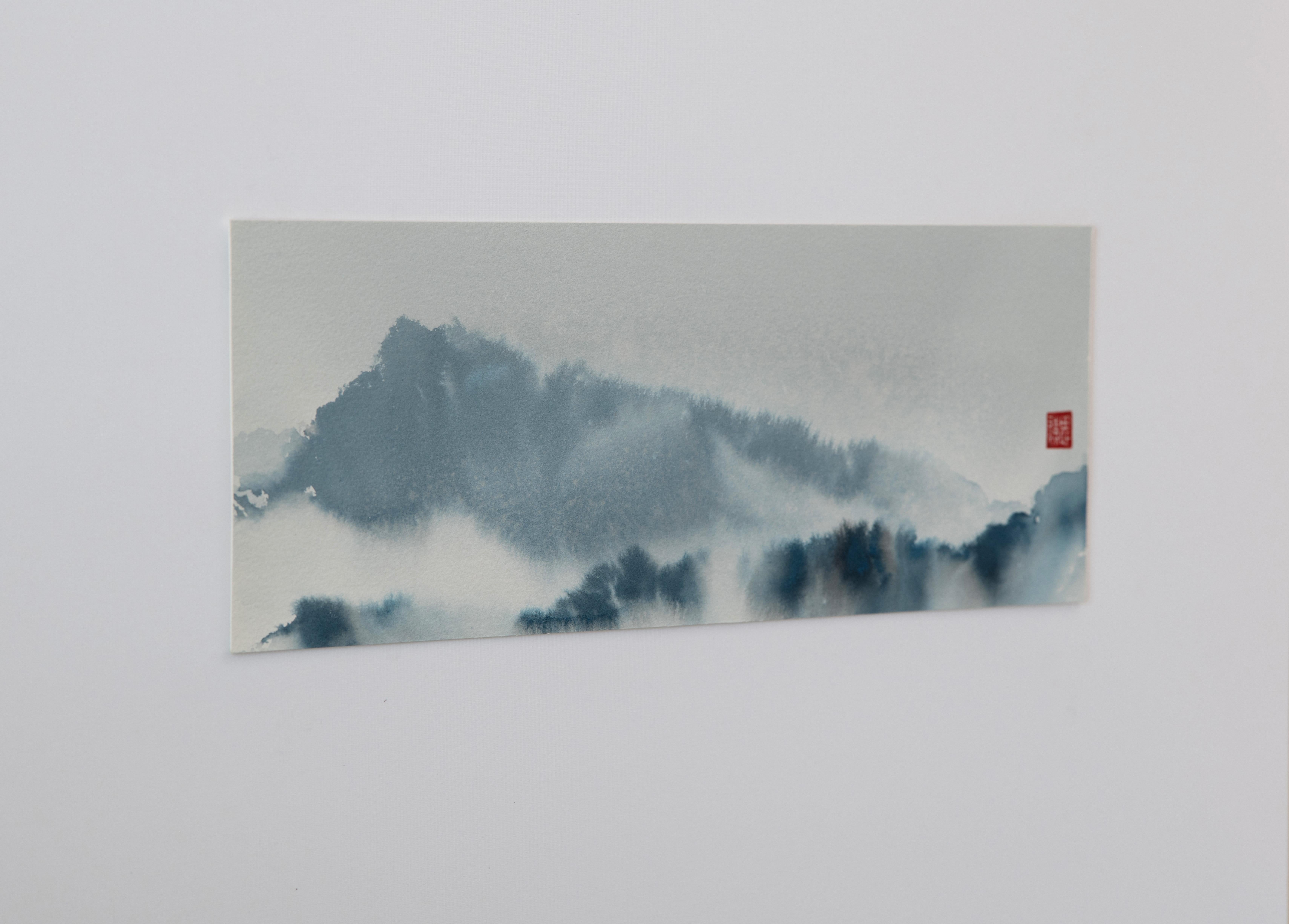 Reverie-Serie 11, Abstraktes Gemälde im Bergstil – Art von Siyuan Ma