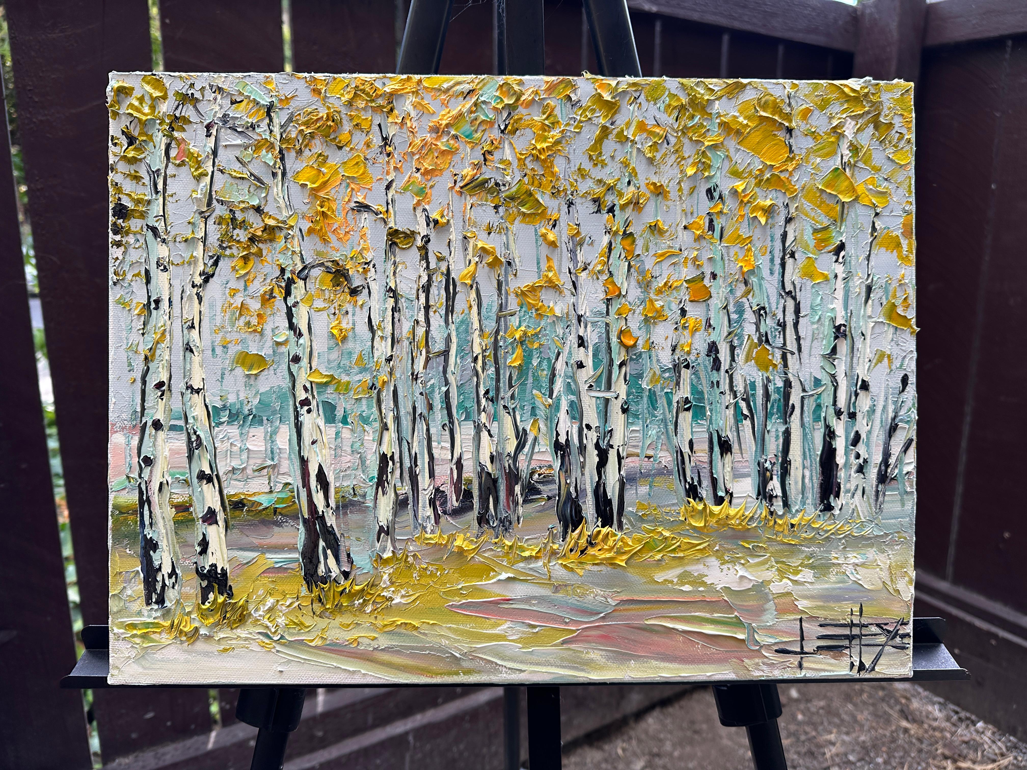 Harmony in Golden Woods, Oil Painting For Sale 1