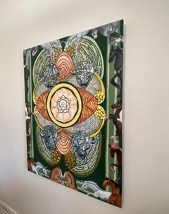 Four of Pentacles, Oil Painting