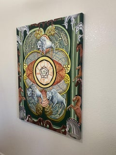Three of Pentacles, Oil Painting