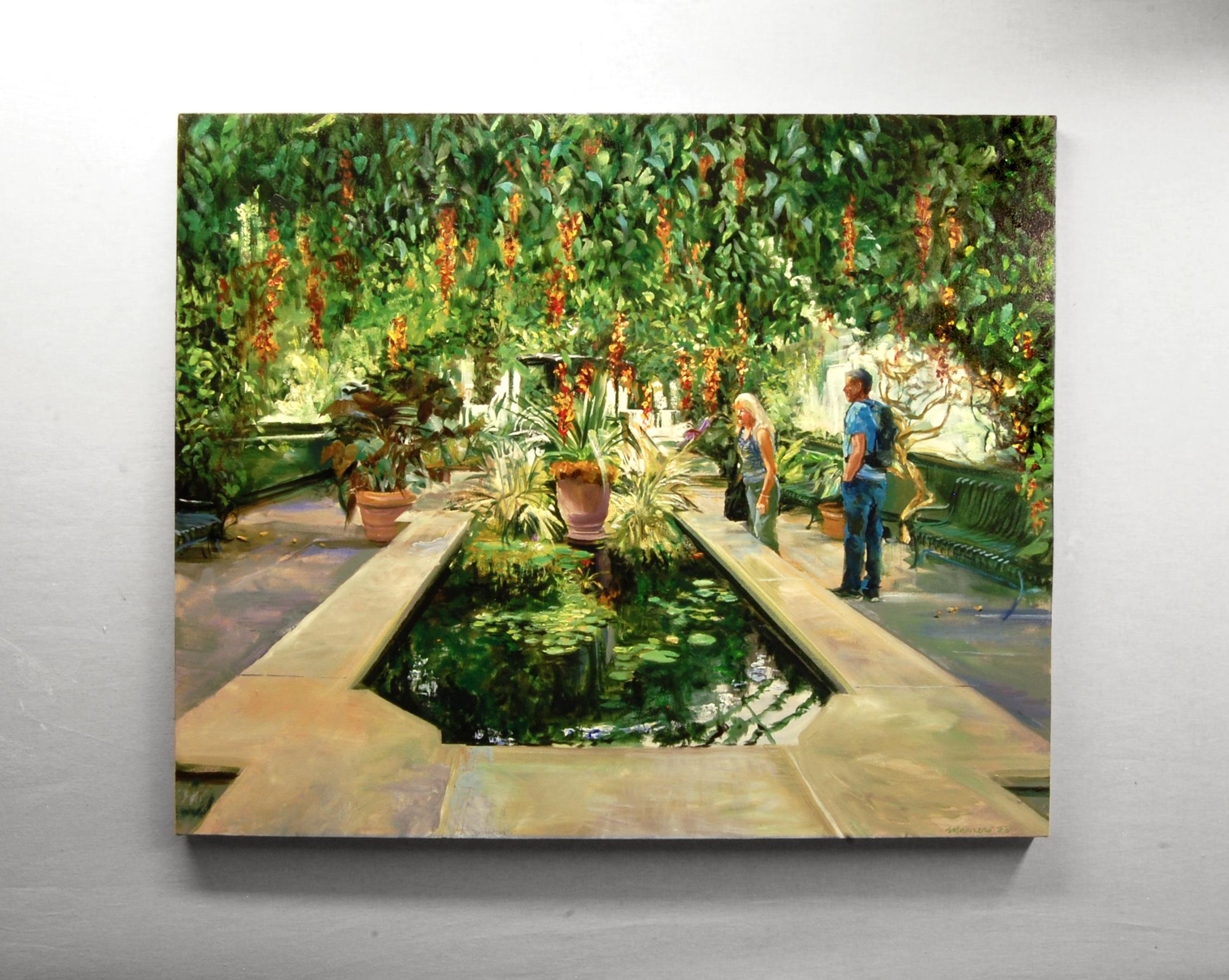 <p>Artist Comments<br>Artist Onelio Marrero depicts a bright and airy greenhouse in the New York Botanical Gardens. 