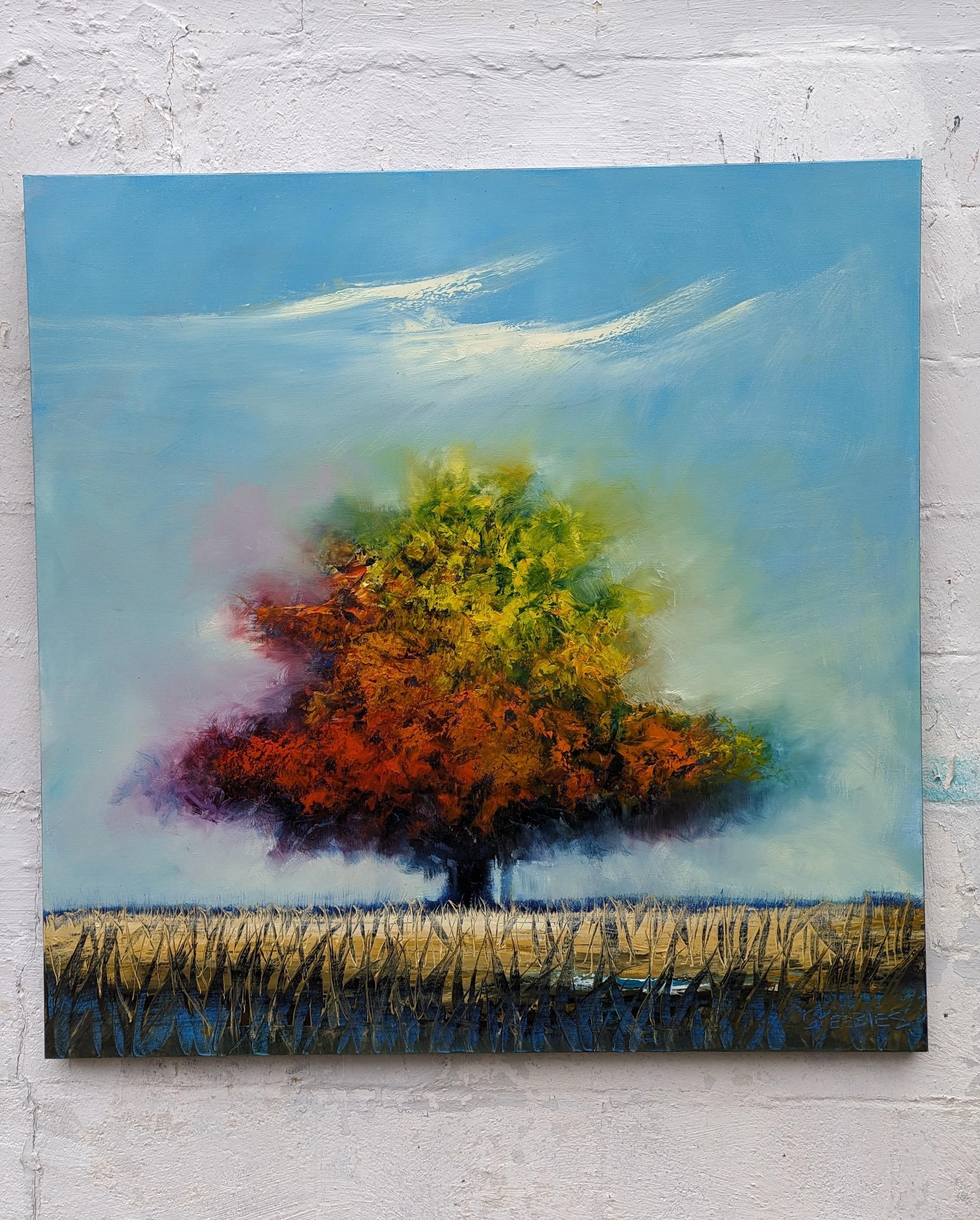 <p>Artist Comments<br>Artist George Peebles captures a solitary tree standing in the middle of a vast field. 