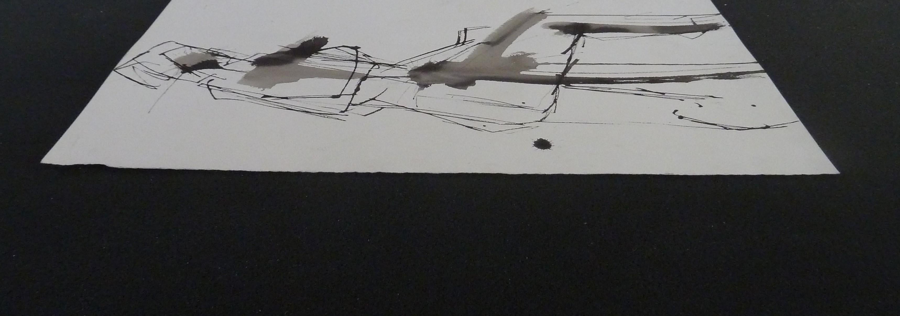 Gestural Ink Drawing #55, Abstract Painting - Art by Gail Ragains