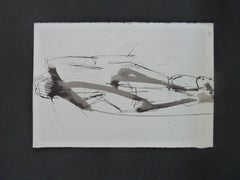 Dessin à l'encre gestuelle n° 56, peinture abstraite
