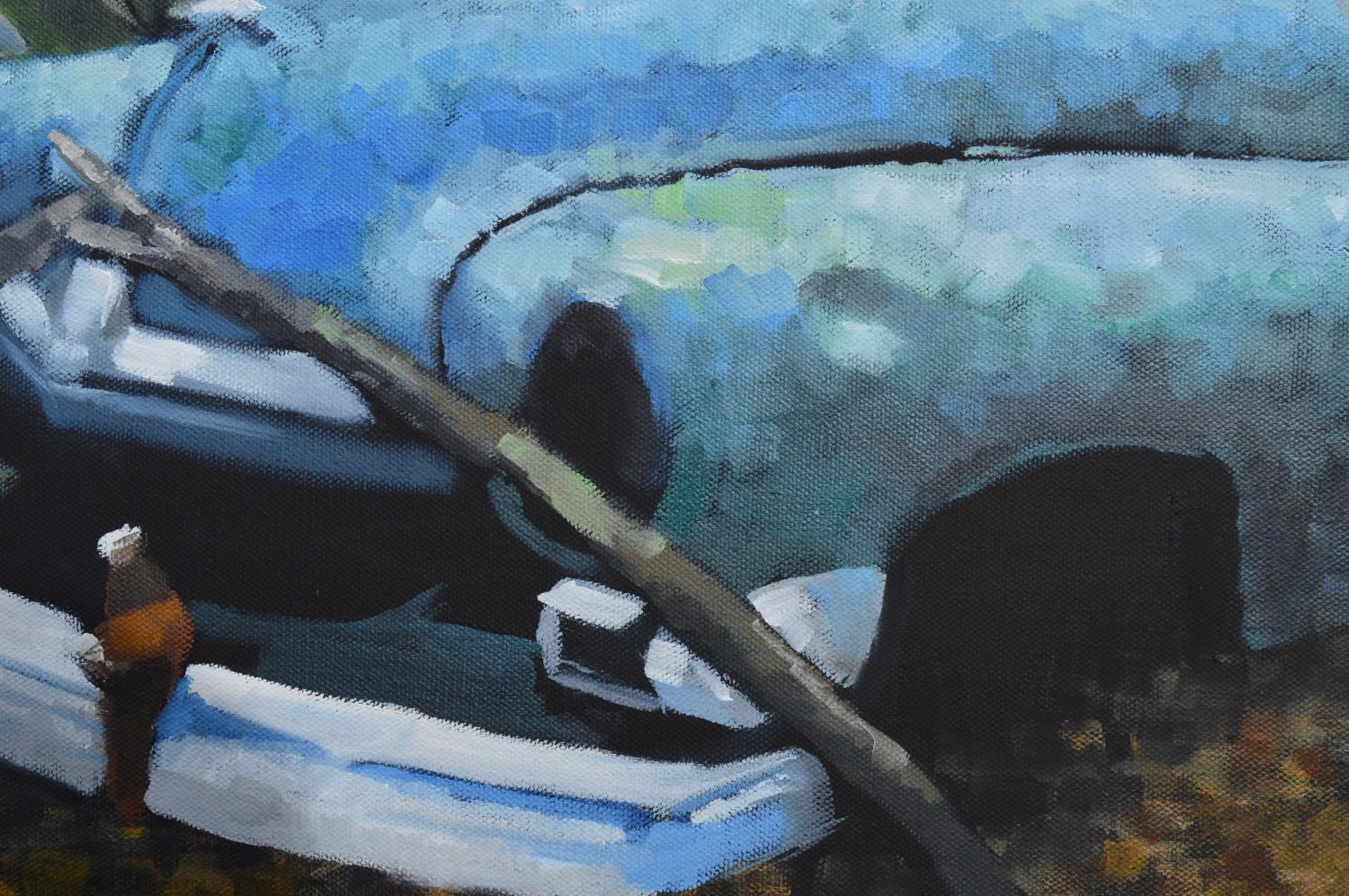Interdiction de stationner, peinture à l'huile 1