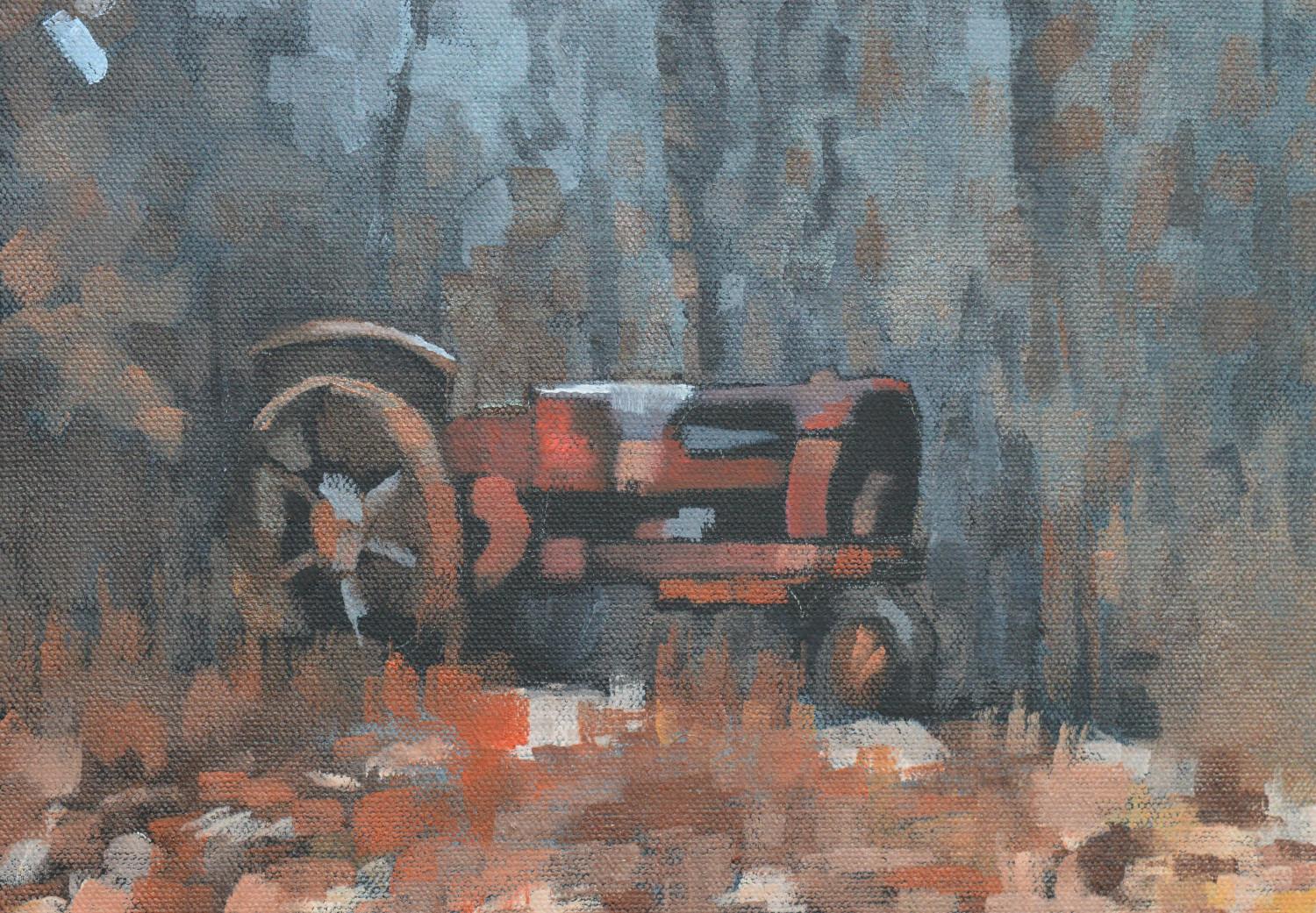 Verblasster Stolz, Ölgemälde (Grau), Landscape Painting, von David Thelen
