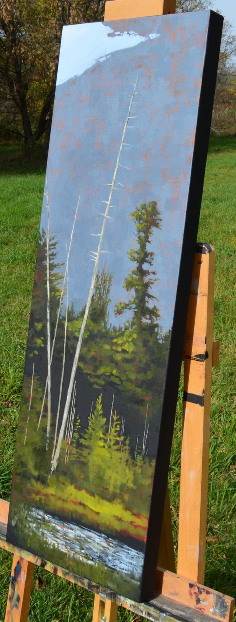 Adirondack, peinture à l'huile - Painting de David Thelen
