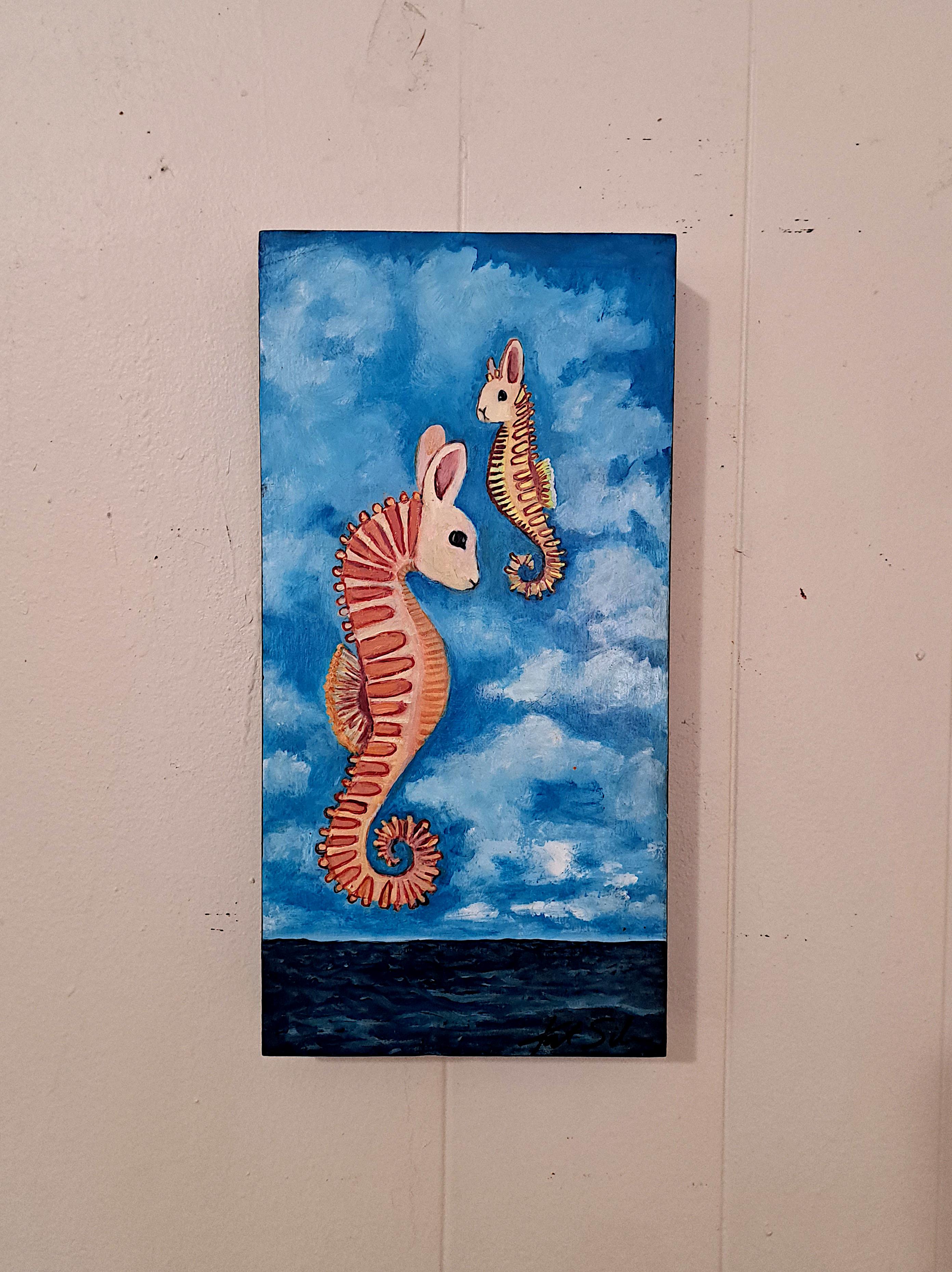 seahorse painting easy