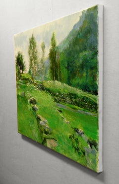 Glendalough Cemetery, Oil Painting