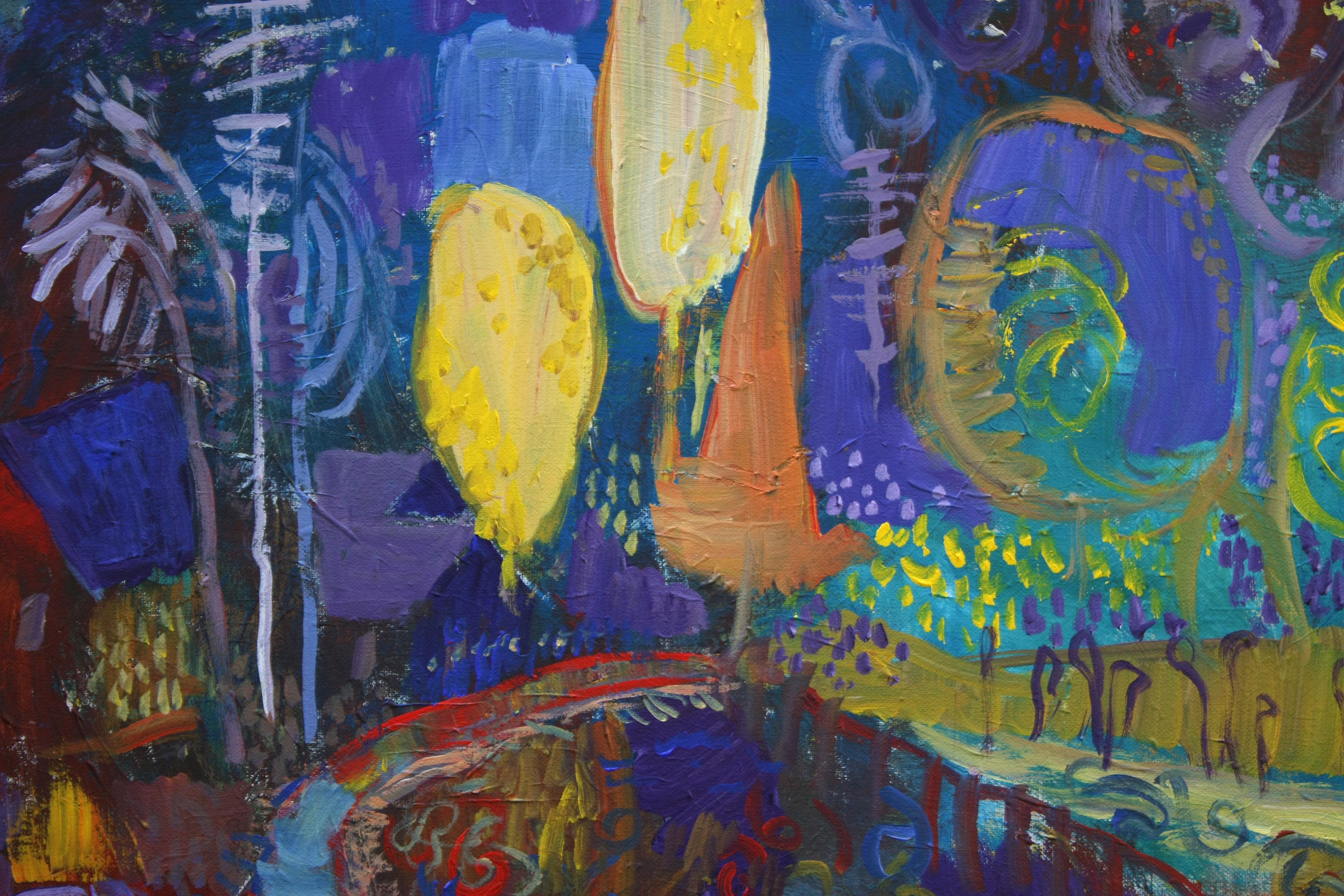 Einsame Oktobernacht, Originalgemälde (Grau), Landscape Painting, von Robert Hofherr