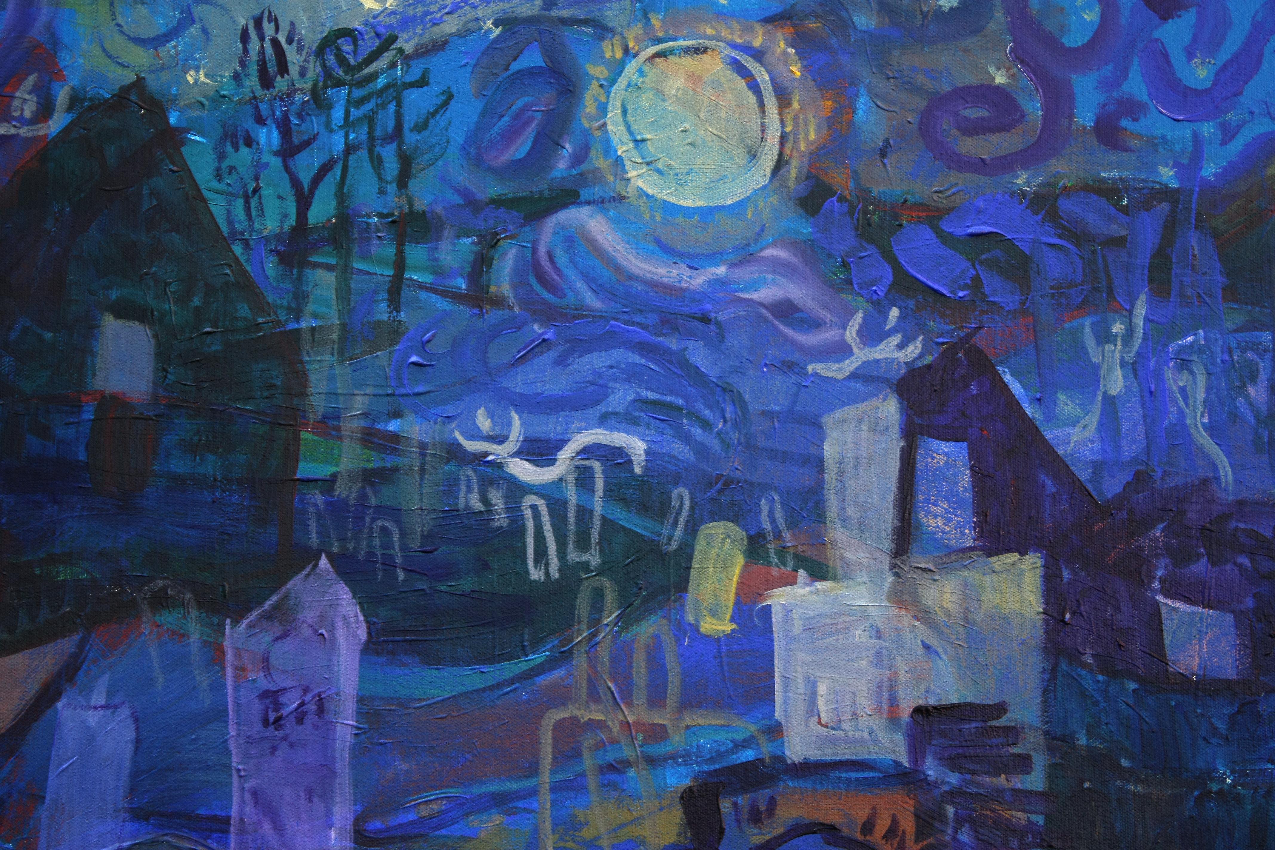 Ghosts in the Graveyard, Original Painting For Sale 2
