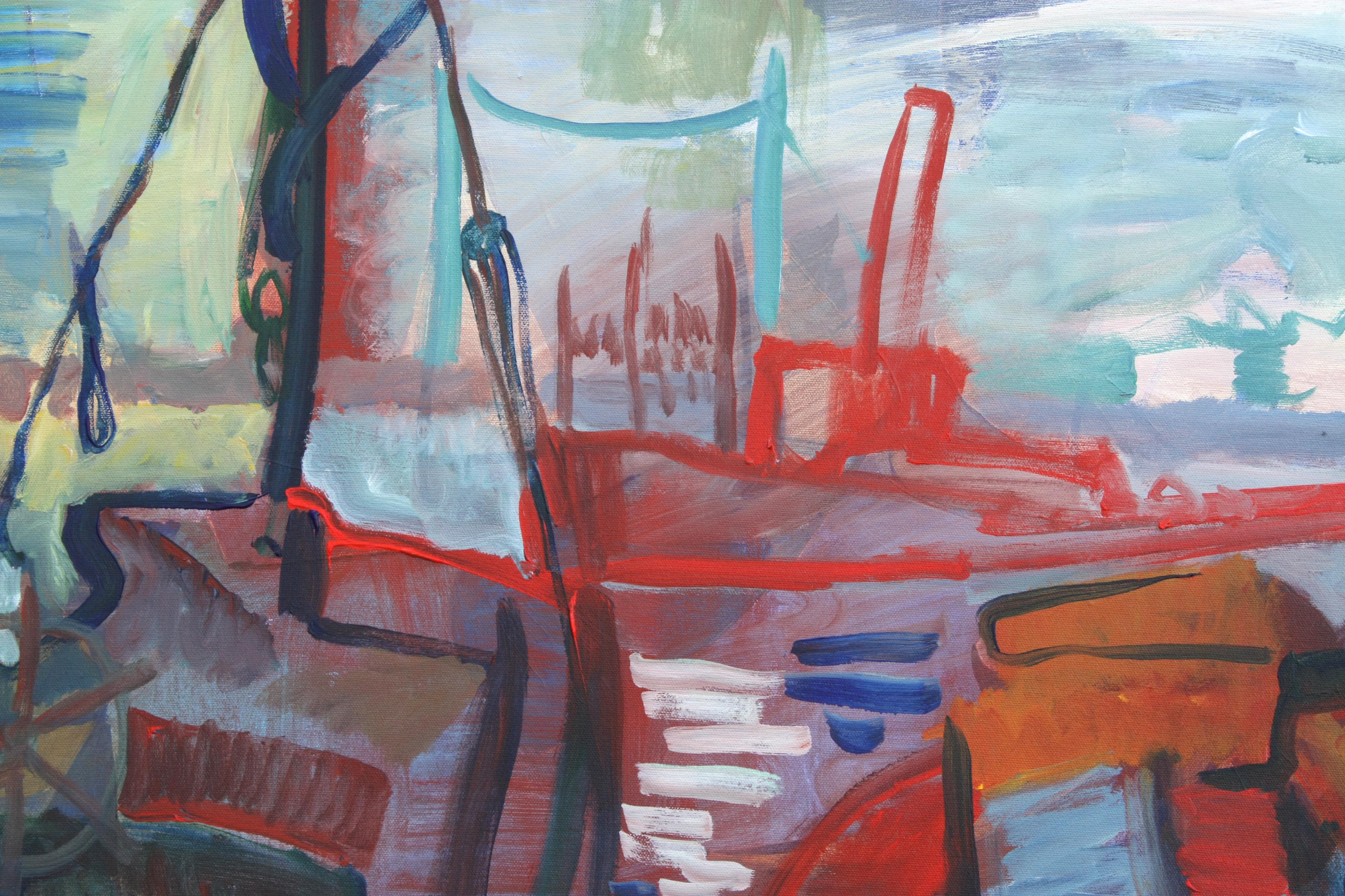 Wharf, Original Painting For Sale 2