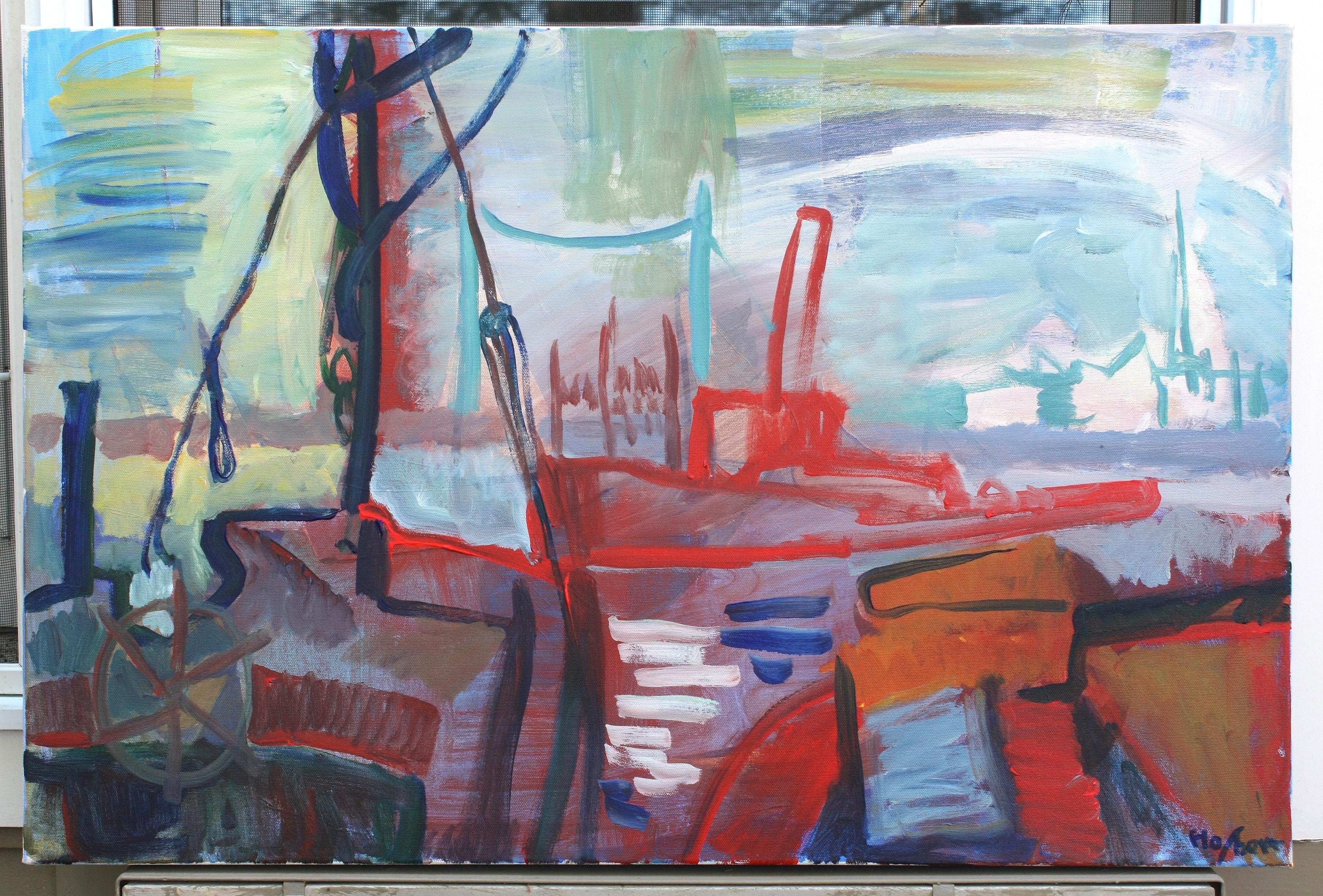 Wharf, Original Painting For Sale 1