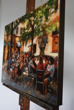 Lunch Time in Aix en Provence, Oil Painting