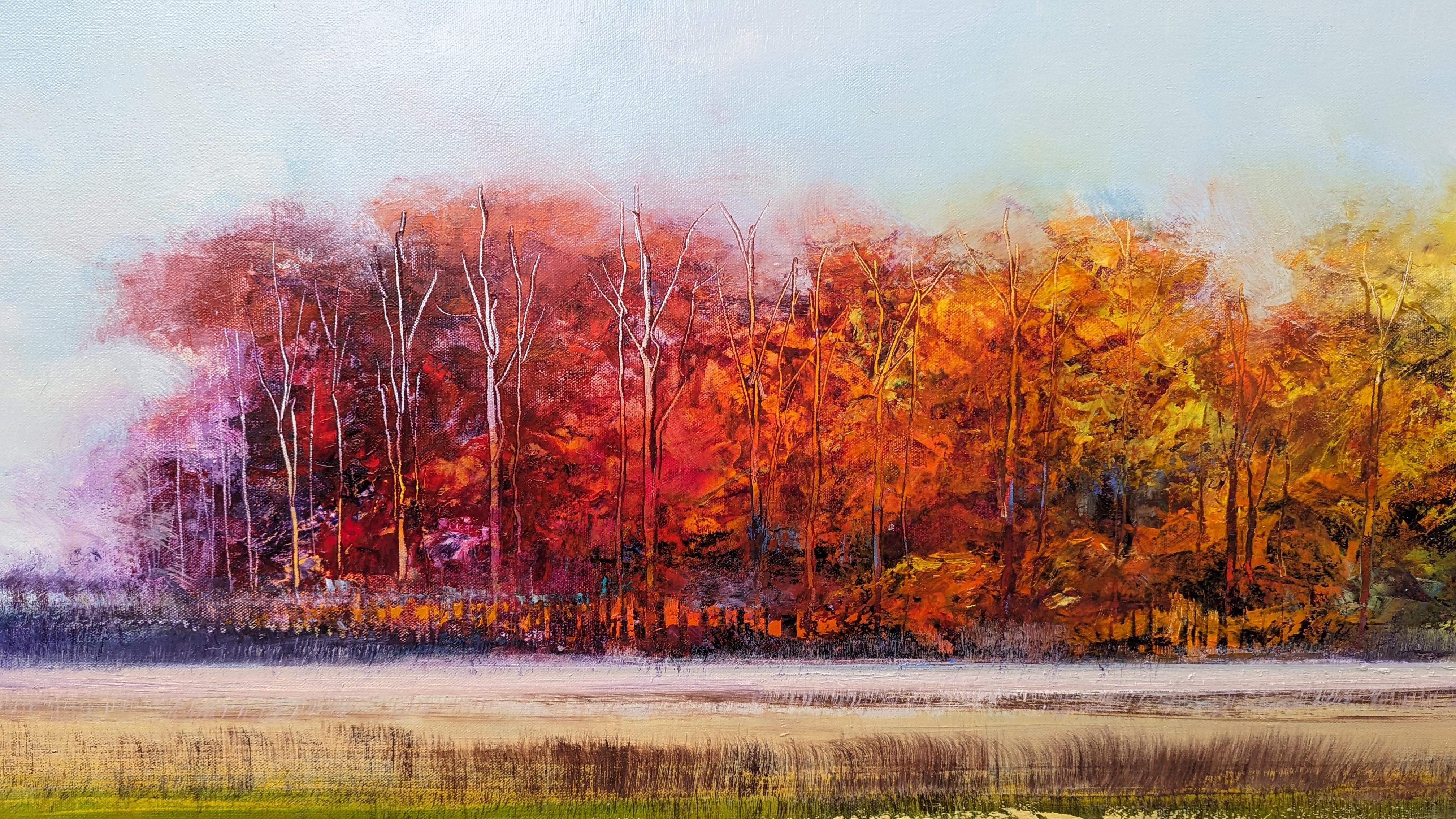 Septembre, peinture à l'huile - Expressionniste Painting par George Peebles