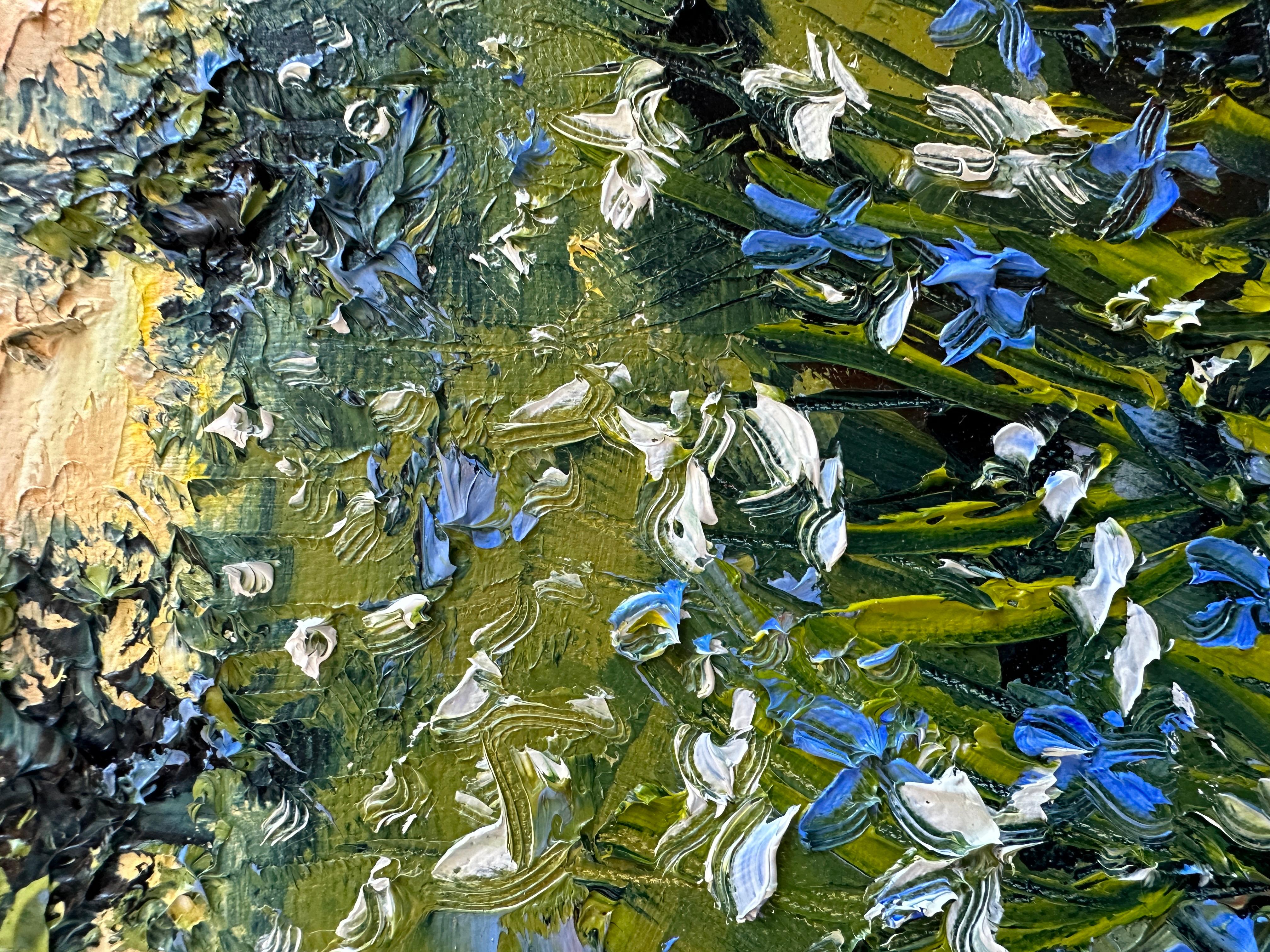 Coastal Iris Bloom, Oil Painting For Sale 2