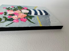 Navy Stripes, Oil Painting