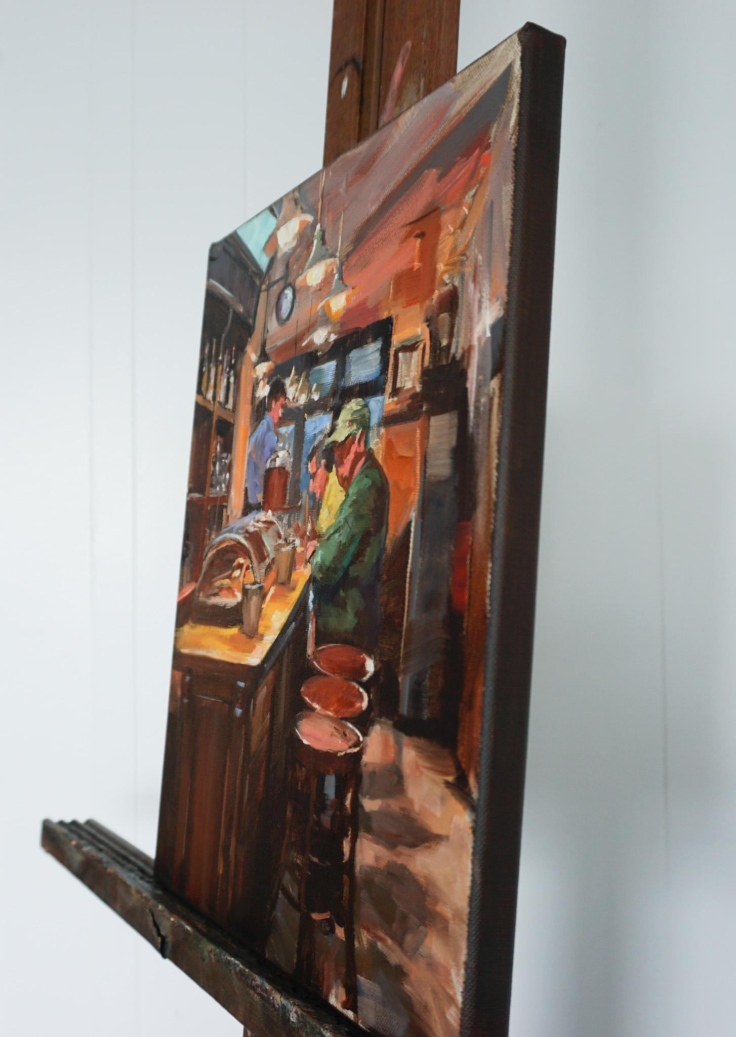 Churro Shop, Ölgemälde – Painting von Jonelle Summerfield