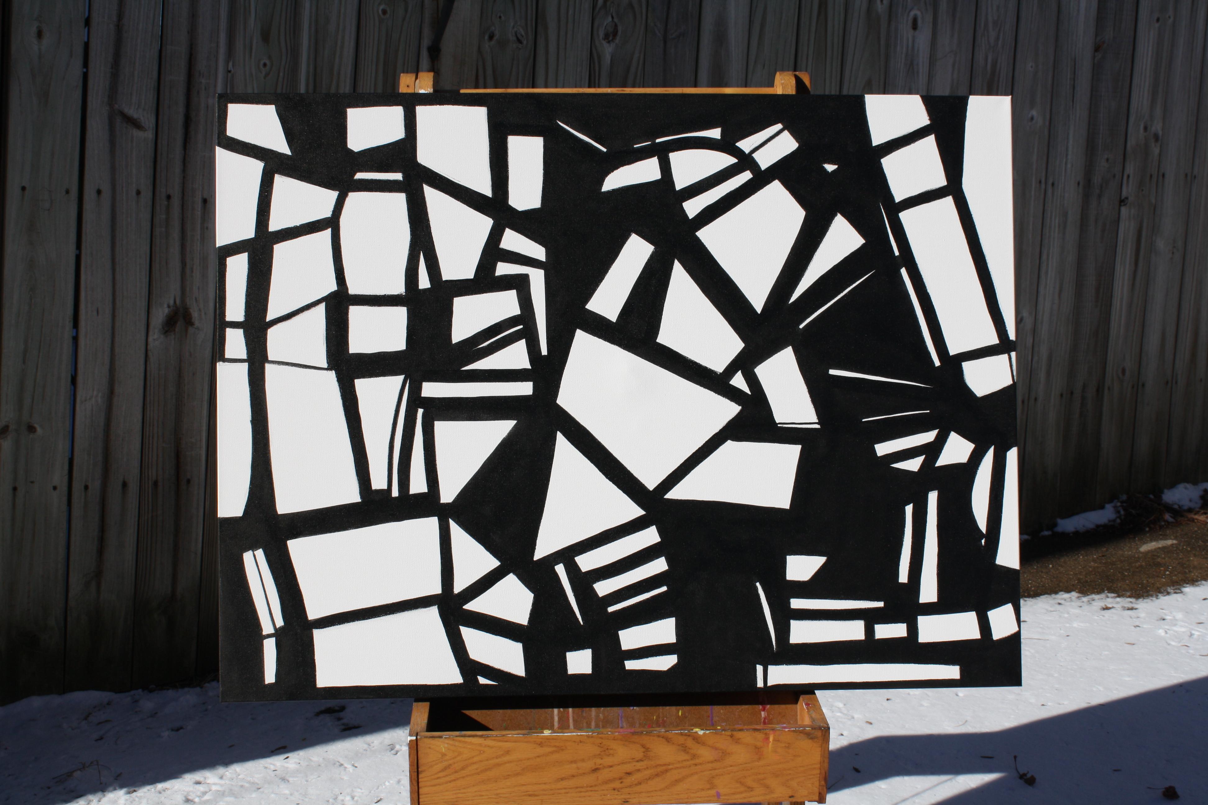 <p>Artist Comments<br>This abstract artwork explores the formation of complex shapes, focusing on movements and contrasts. Unique patterns emerge from the deliberate arrangement of forms and colors. The composition invites the viewer to an open