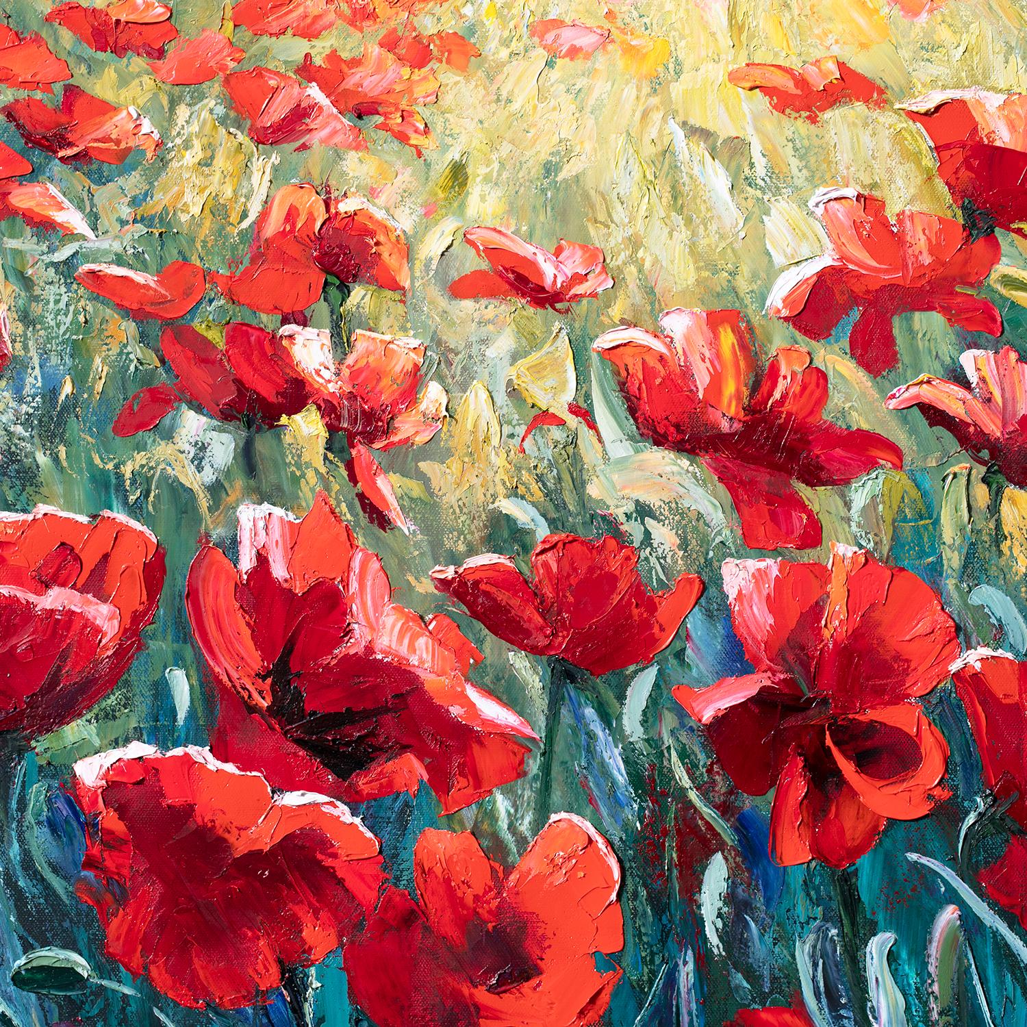 Poppy Sunset, Oil Painting For Sale 1