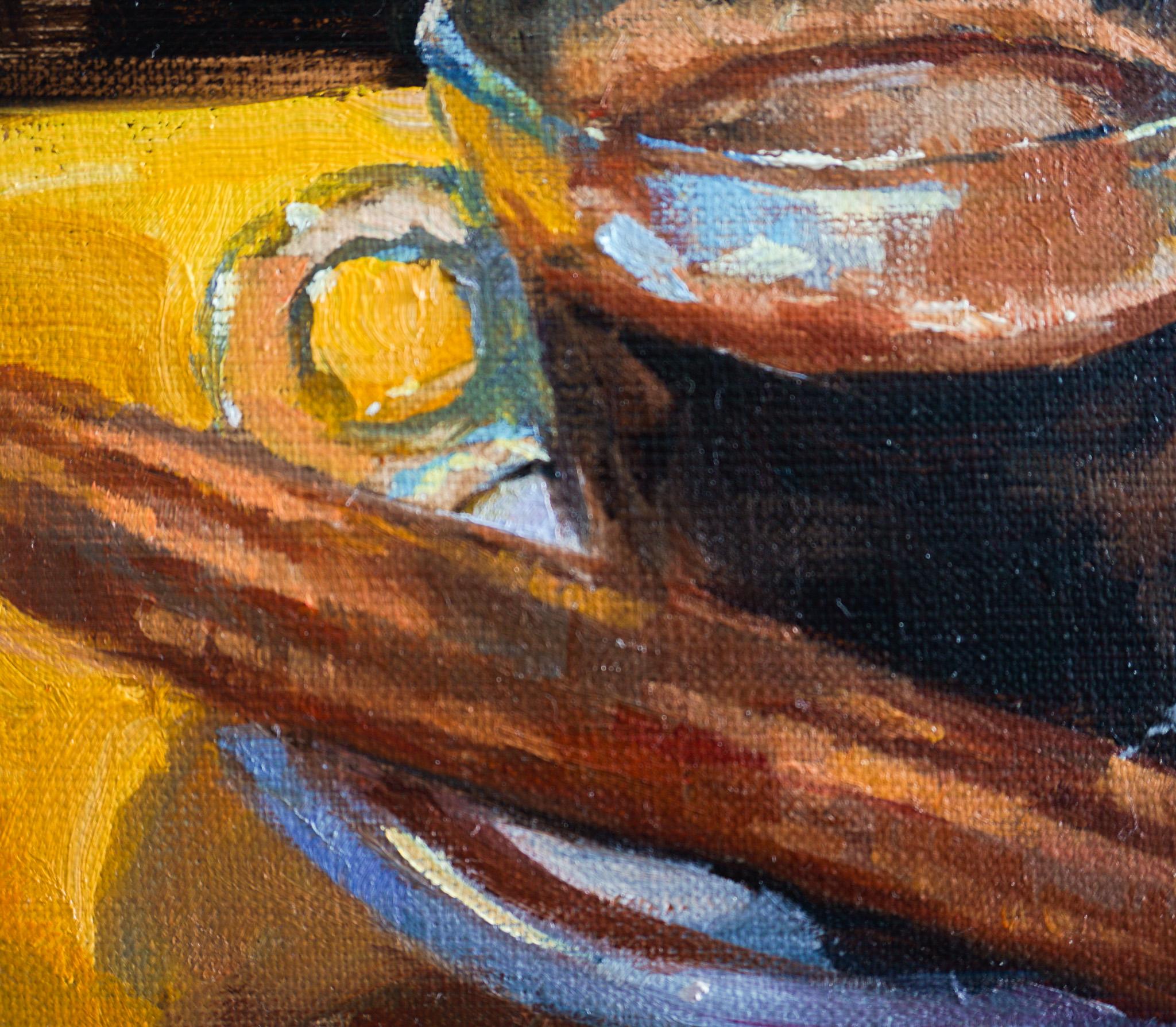 Coffee and Churro, peinture à l'huile en vente 1