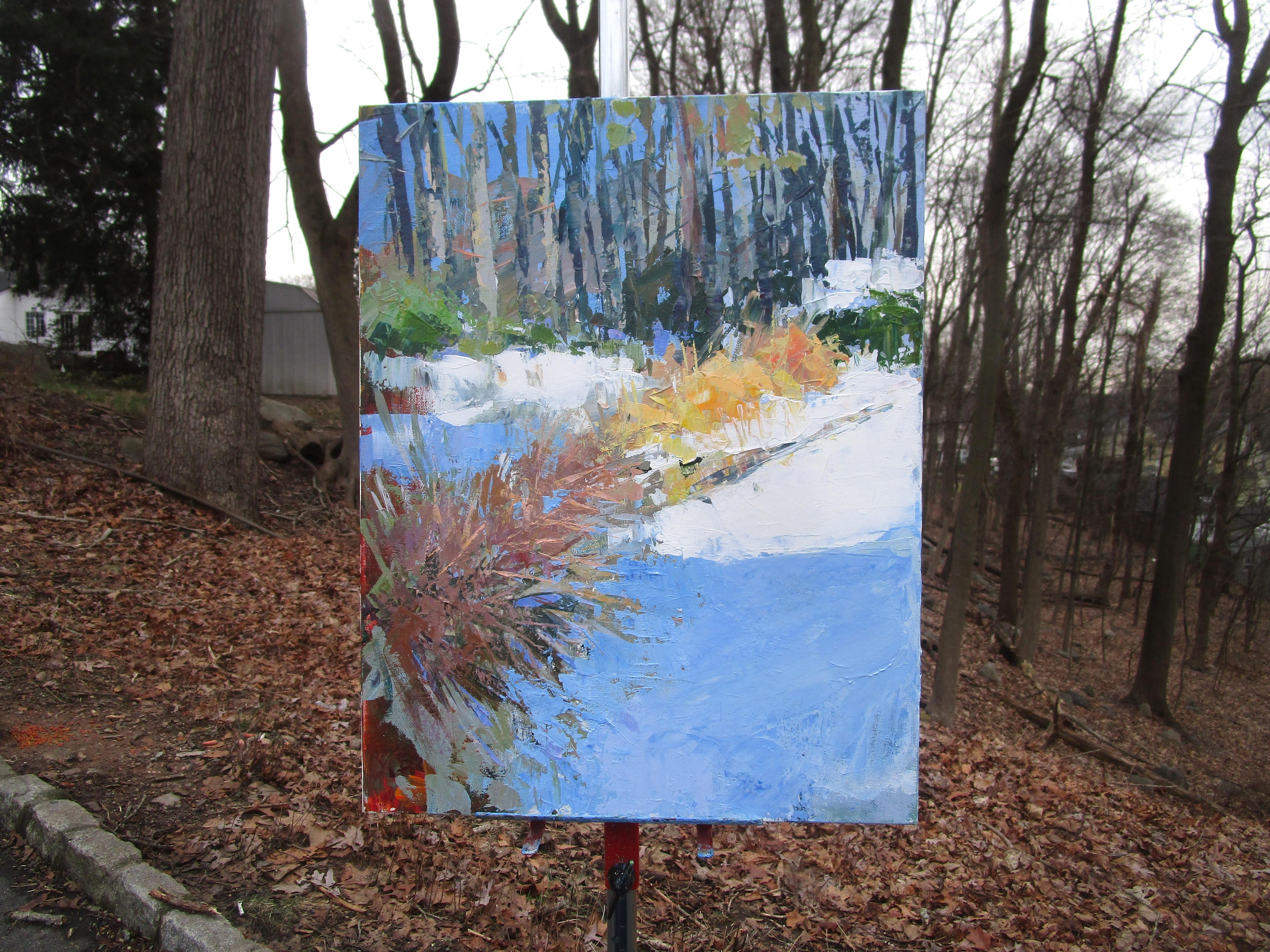 Wintergarten, Originalgemälde (Impressionismus), Painting, von Janet Dyer