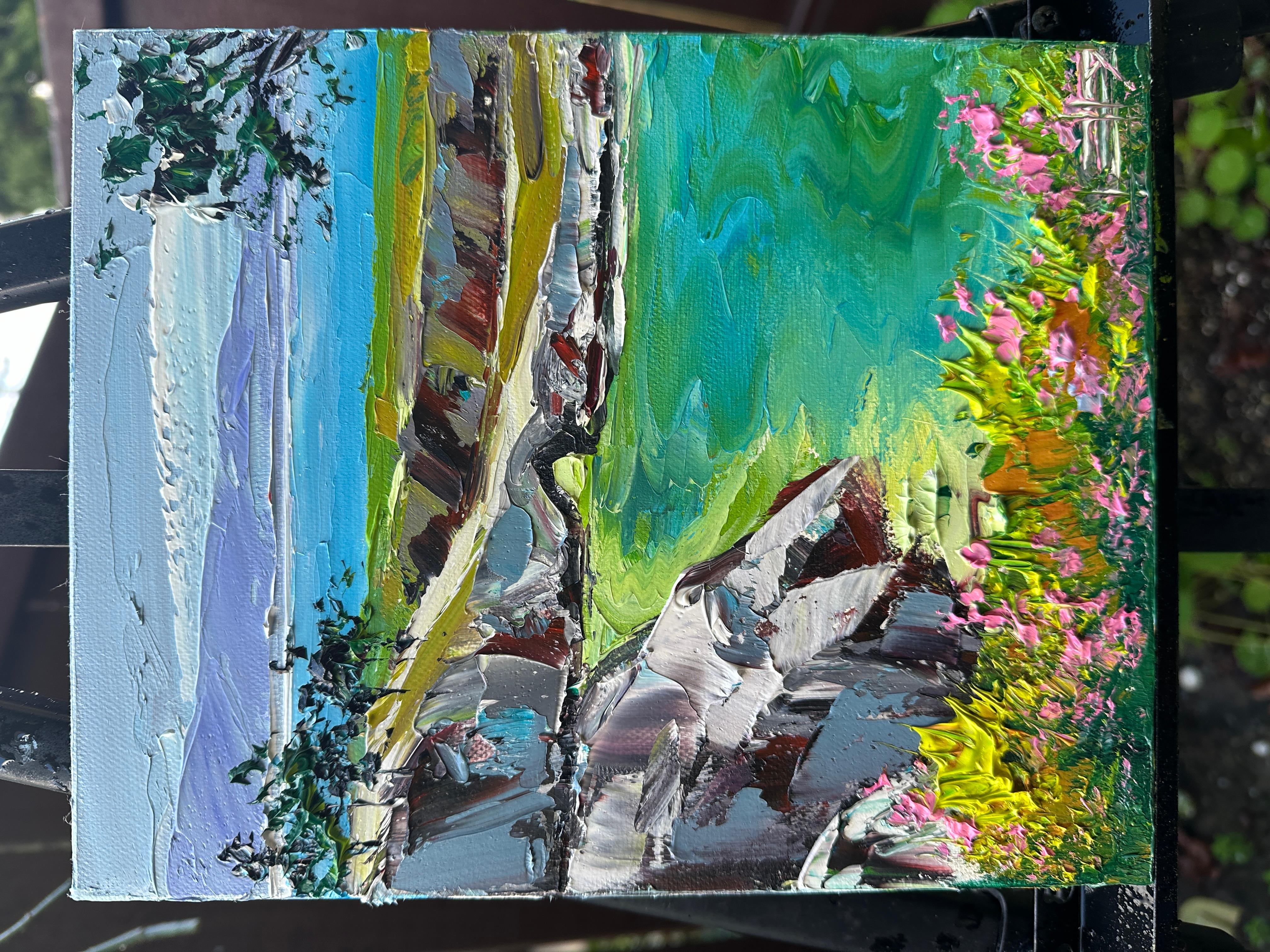Bunte Küste, Ölgemälde (Impressionismus), Painting, von Lisa Elley