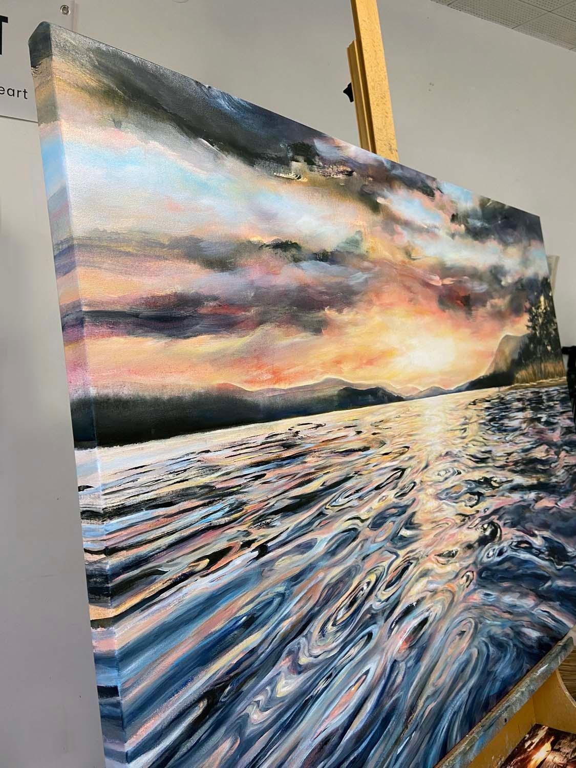 La mer des merveilles, peinture à l'huile - Painting de Tiffany Blaise