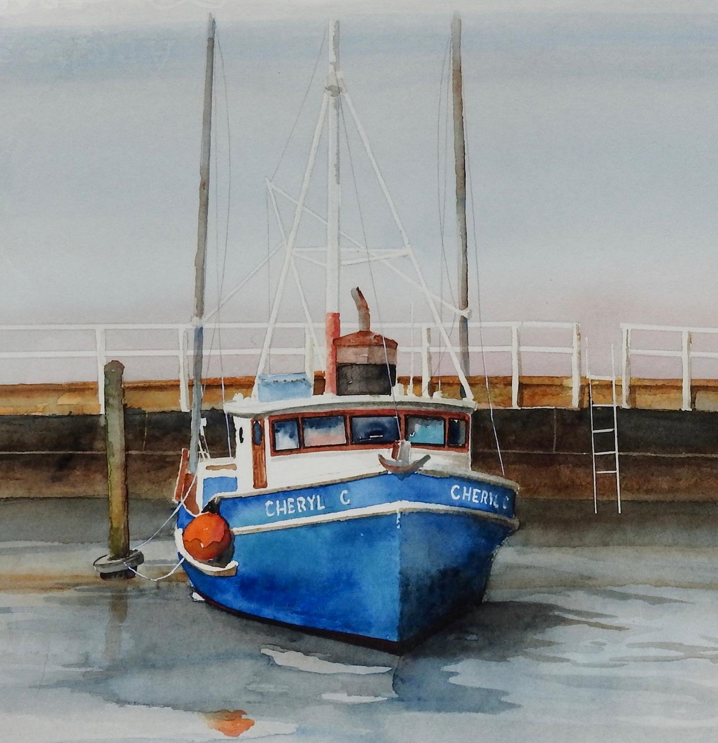 Cheryl C at Dock, Original Painting For Sale 1