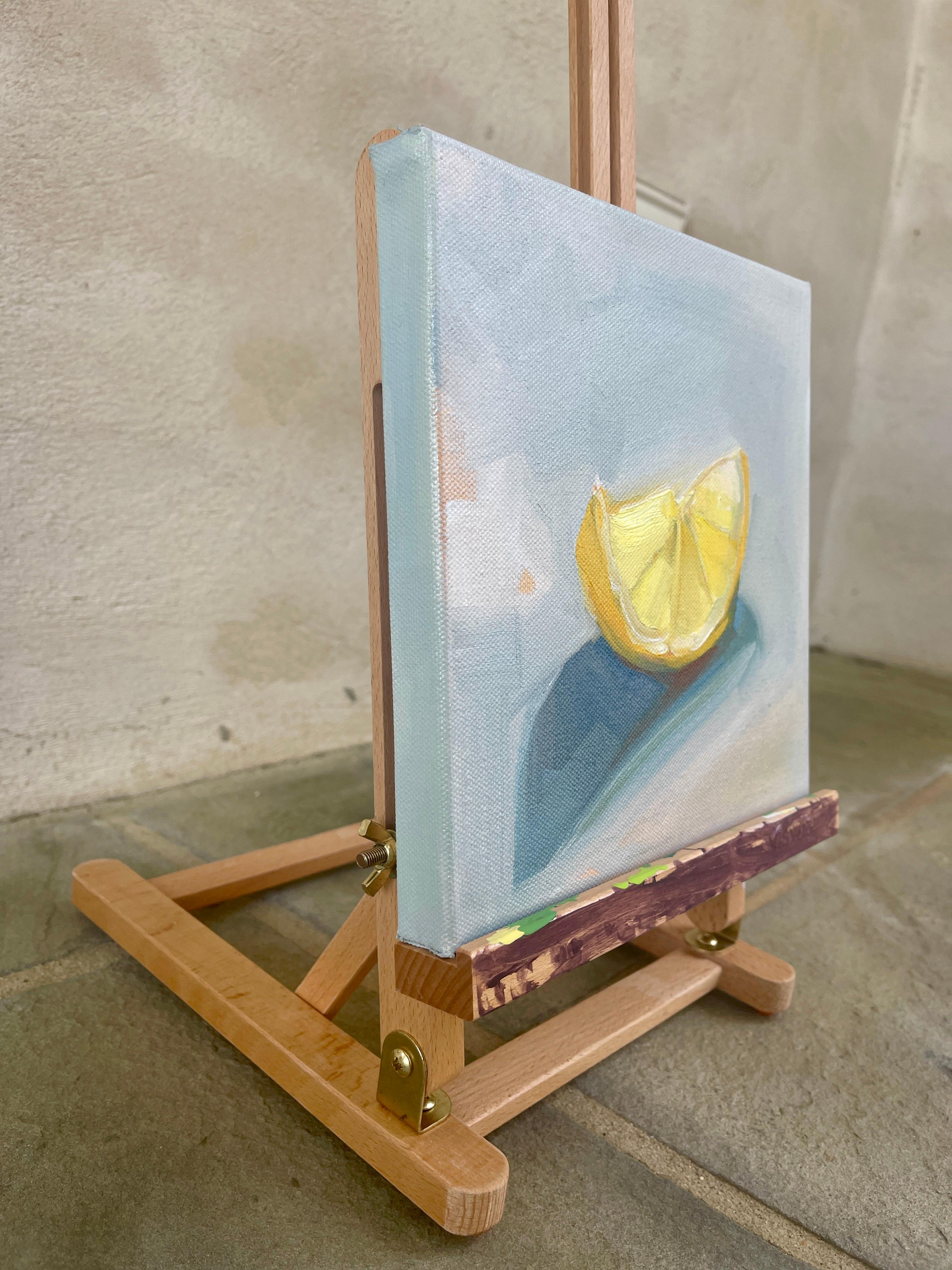 Lemon du matin, peinture à l'huile - Impressionnisme Art par Malia Pettit