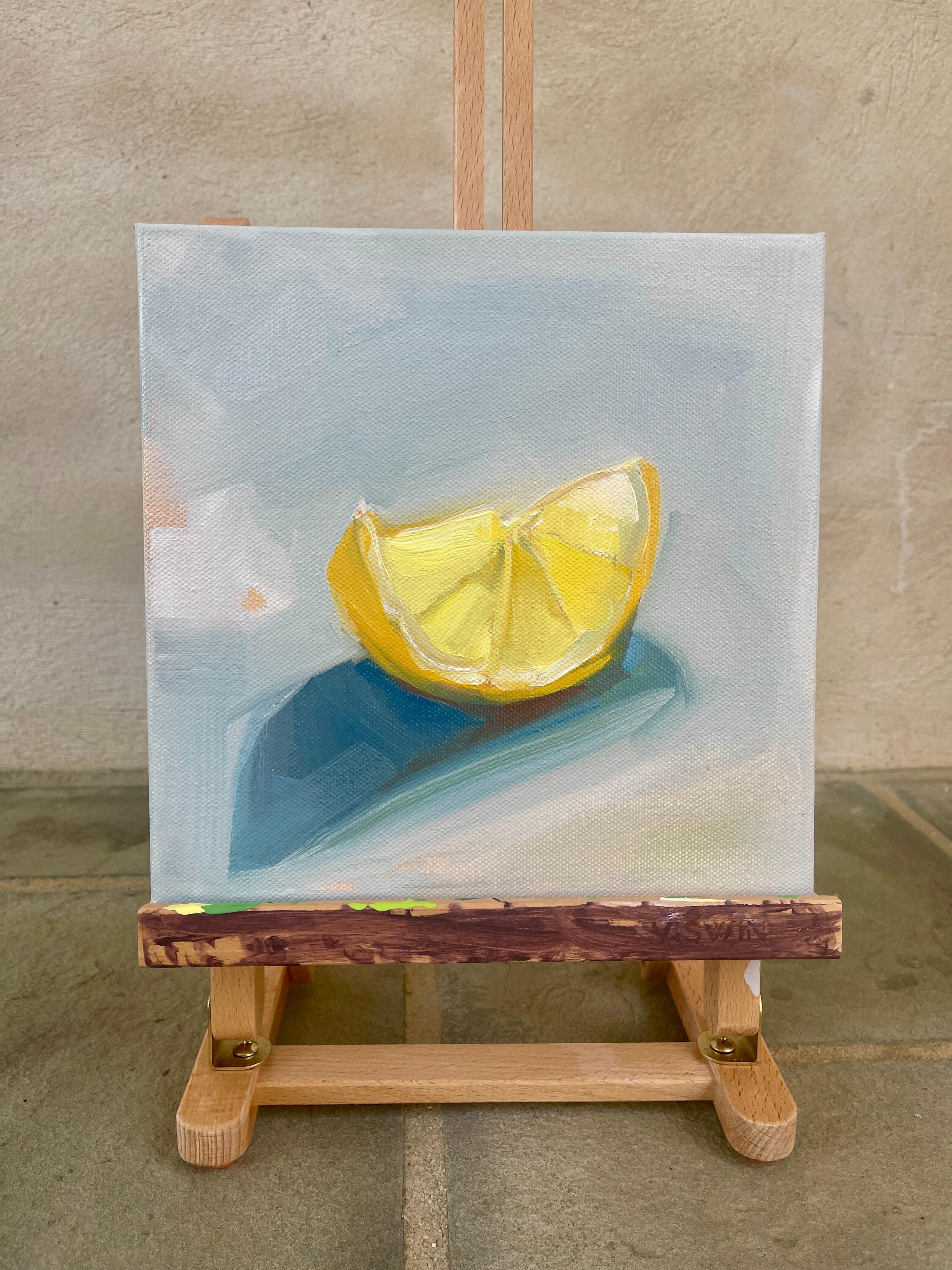 <p>Artist Comments<br>A vibrant citrus wedge basks in the morning light. While slicing a lemon, the glossy pulp and the shadow beneath the fruit captivates artist Malia Pettit. The sudden burst of inspiration compels her to quickly capture the