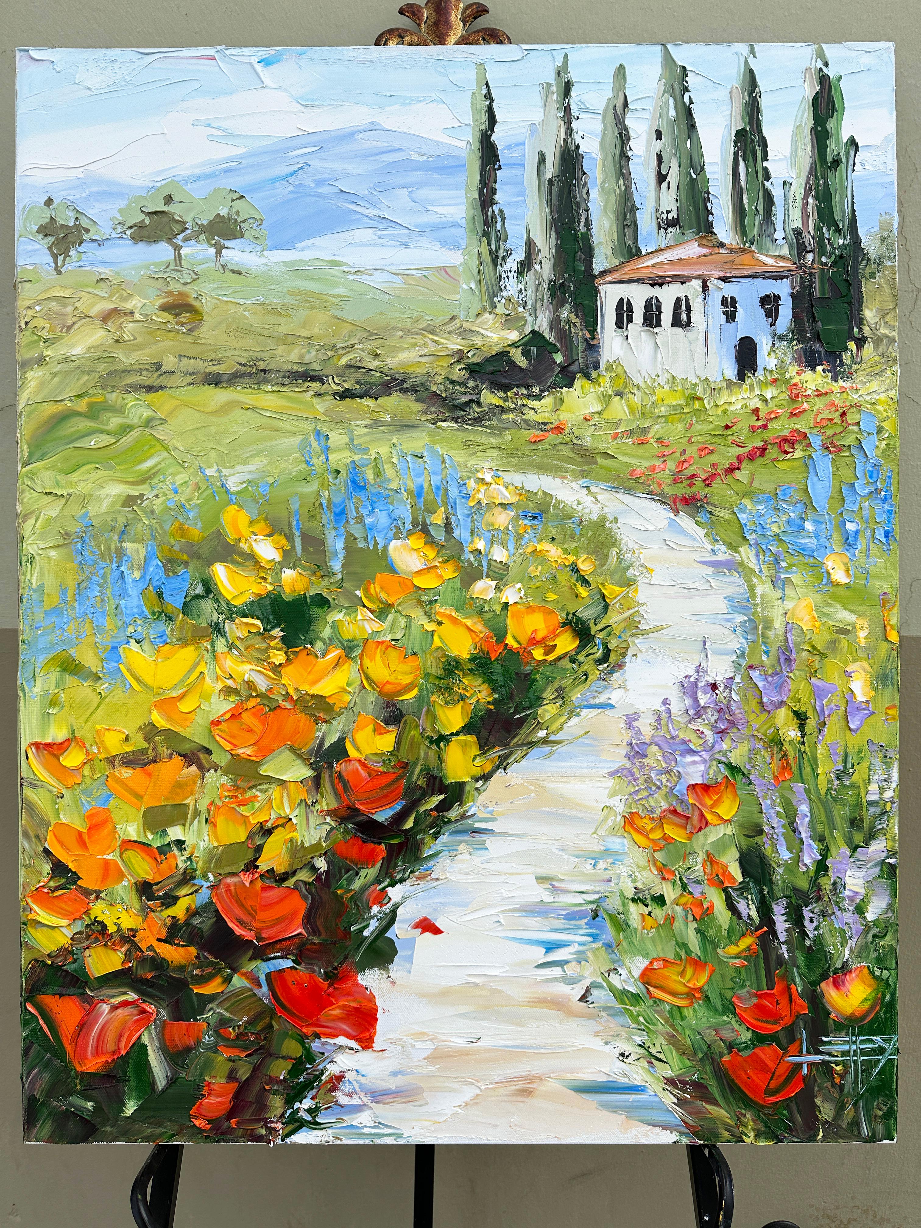 Harmony of Blossoms, Ölgemälde (Impressionismus), Painting, von Lisa Elley