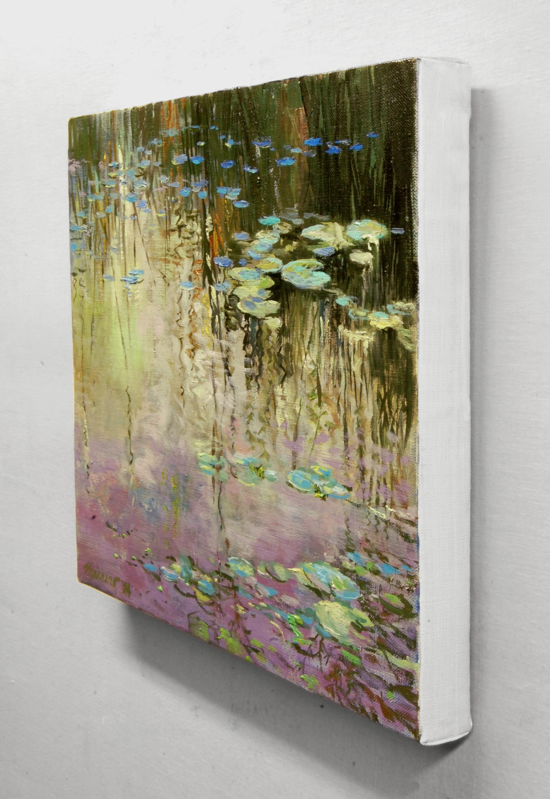 Abend-Wasserlilien, Ölgemälde (Impressionismus), Art, von Onelio Marrero