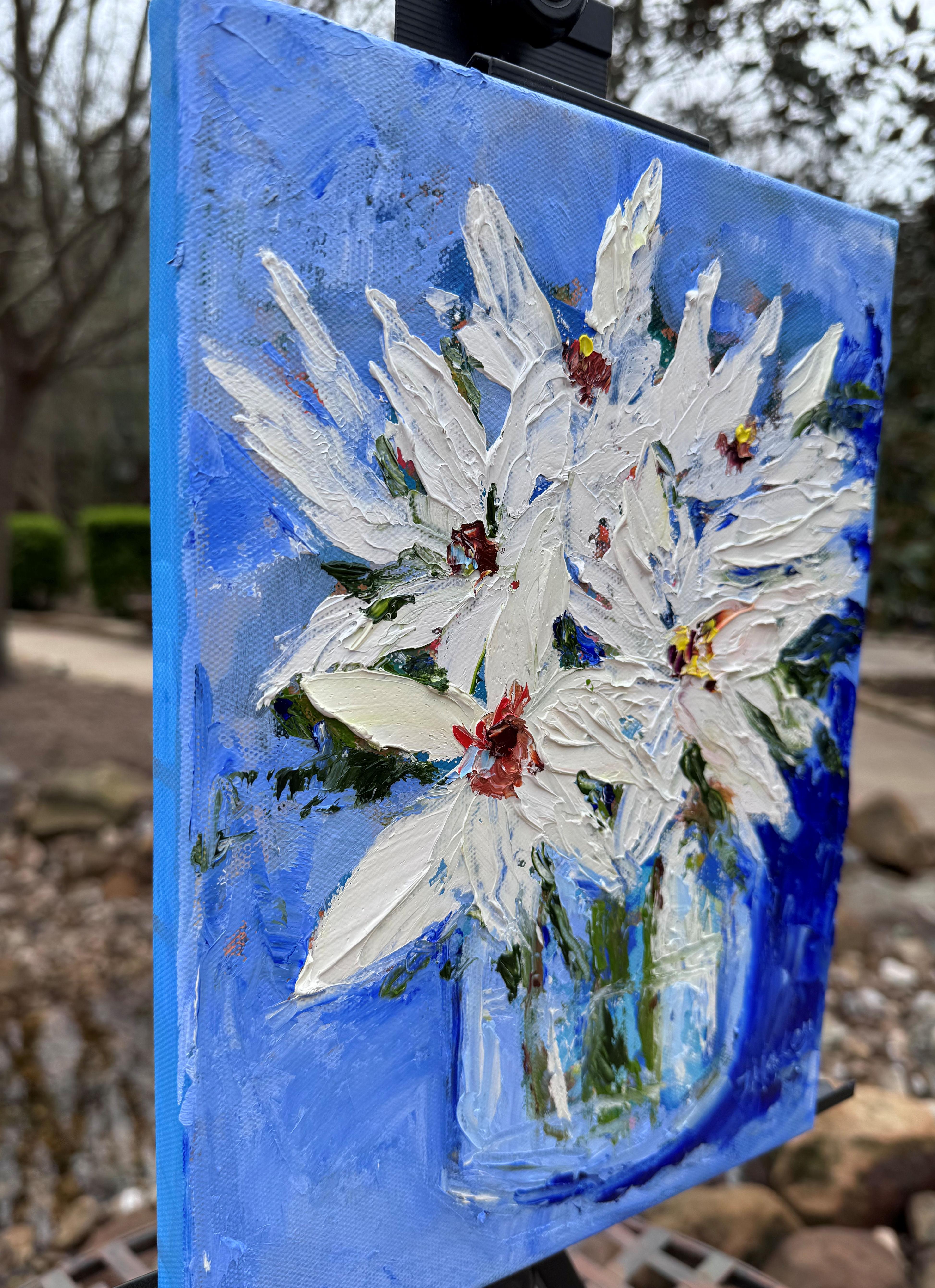 Februar Blumen, Ölgemälde (Impressionismus), Art, von Judy Mackey