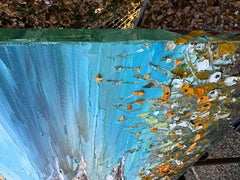 Miríada de azules, Pintura al óleo