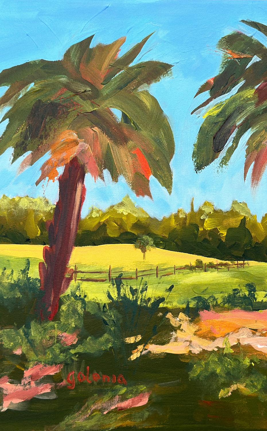 Estate tutto il giorno, dipinto originale - Landscape Painting Marrone di JoAnn Golenia