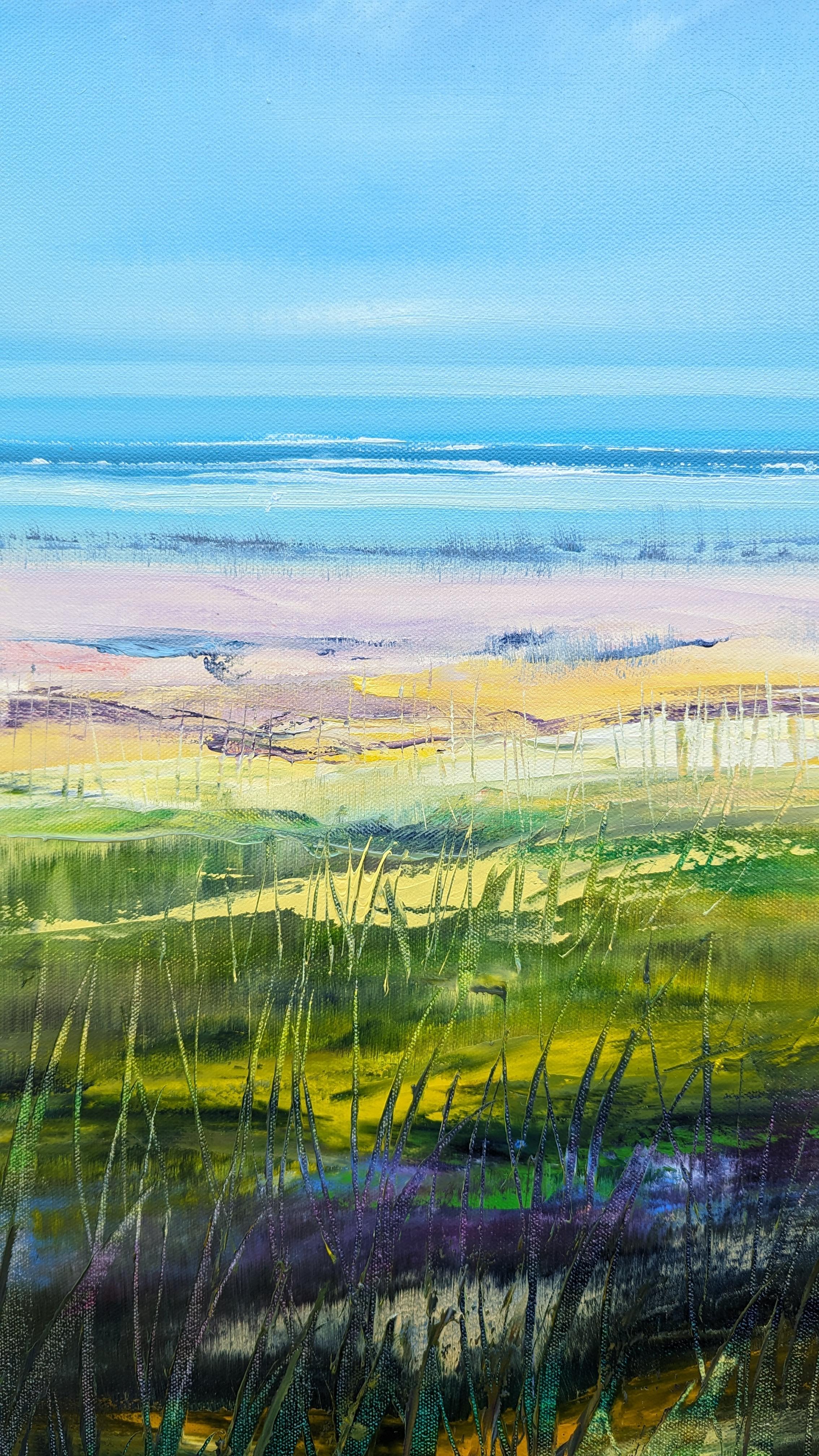 Landscape Painting George Peebles - Temps d'écran, peinture à l'huile