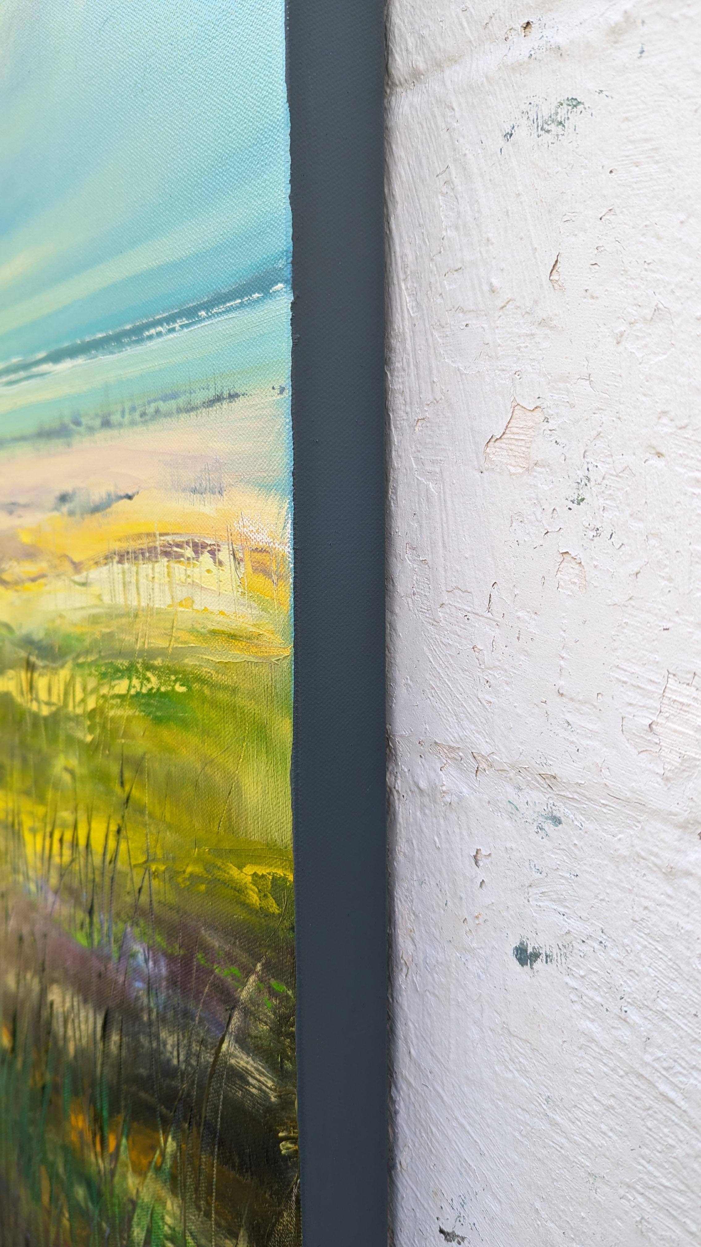 Temps d'écran, peinture à l'huile - Painting de George Peebles