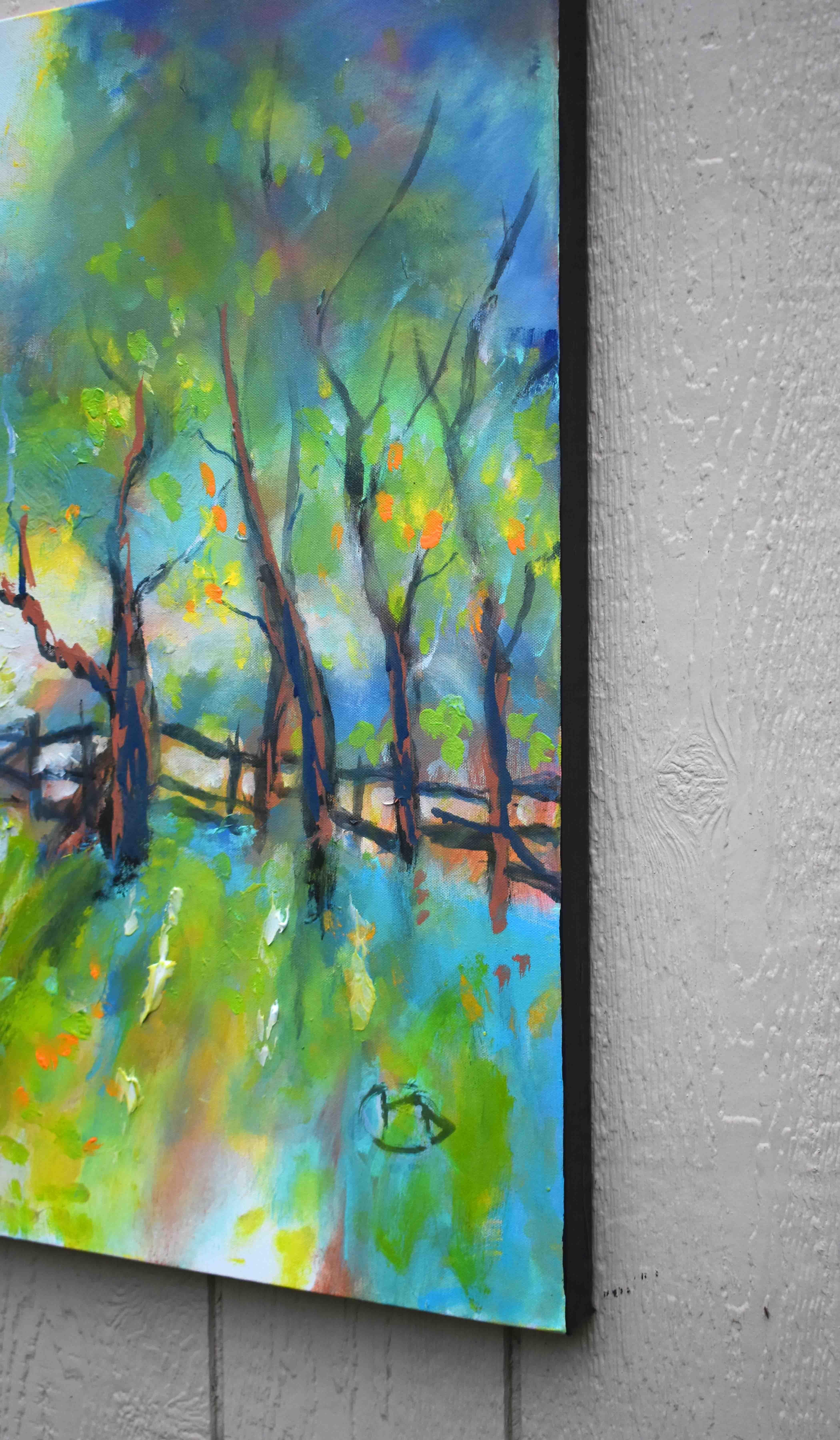 Une porte fermée, peinture originale - Expressionniste Art par Kip Decker