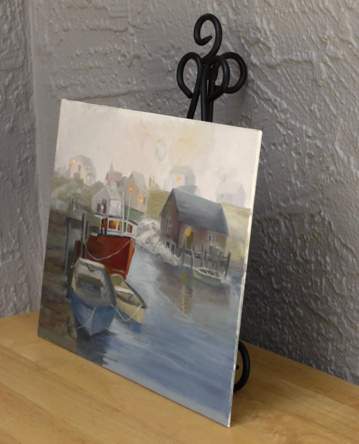 Peggy's Cove, Pittura a olio - Painting di Joanie Ford