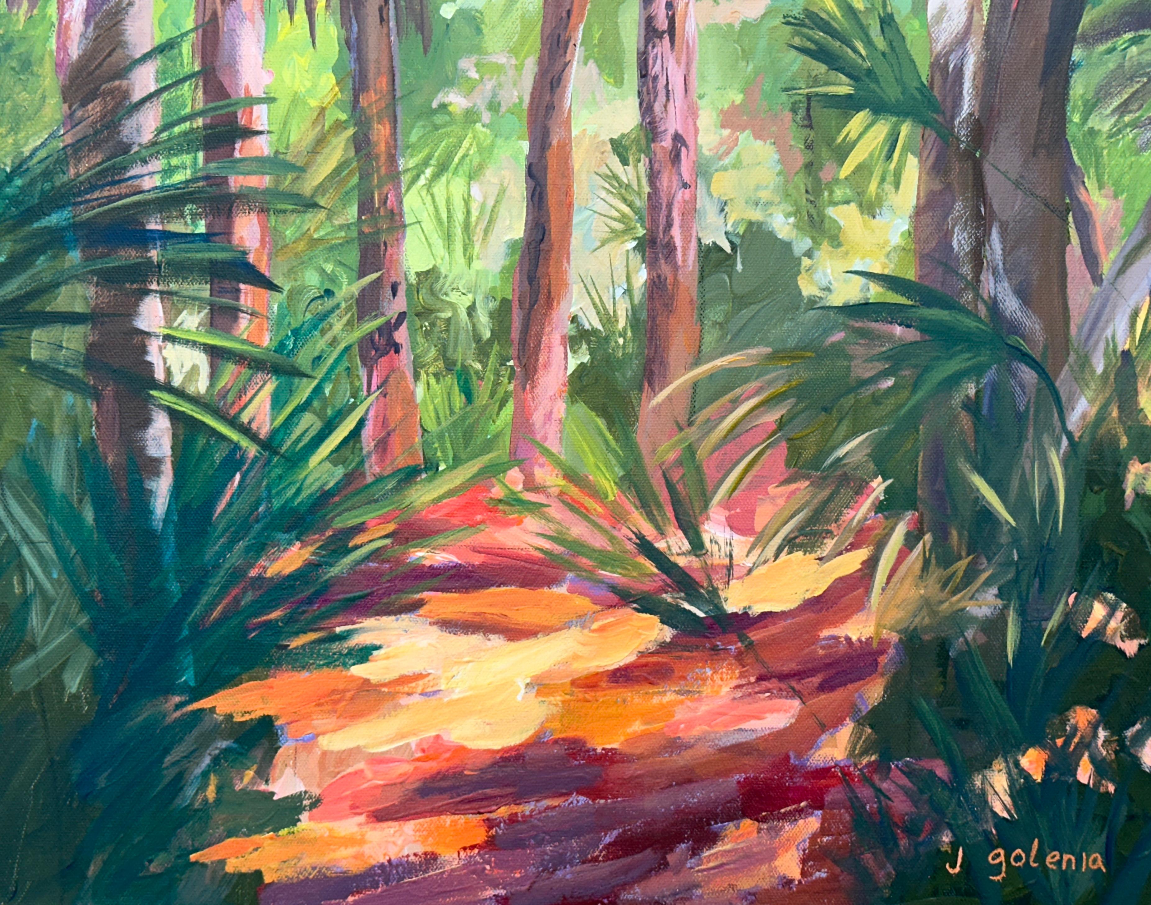Esta Florida, Pintura Original - Landscape Painting Negro de JoAnn Golenia