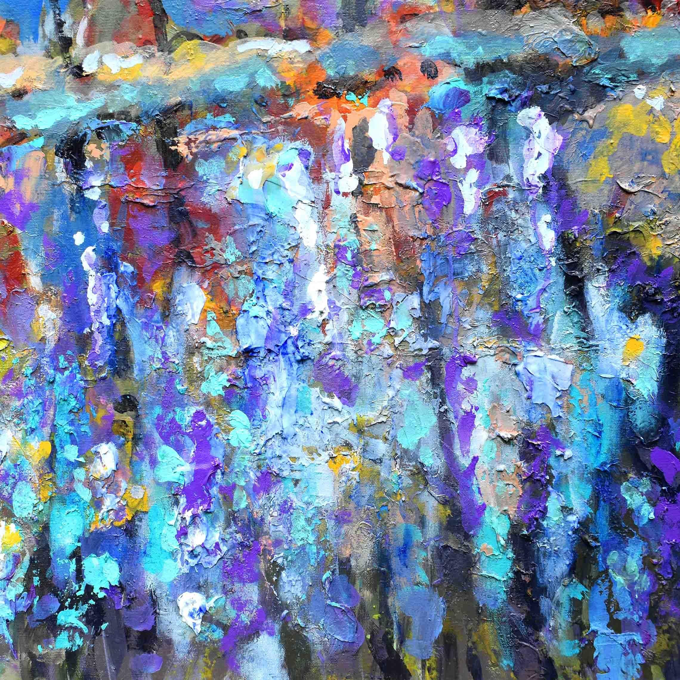 Increspature e riflessi, Pittura originale - Landscape Painting Grigio di Kip Decker