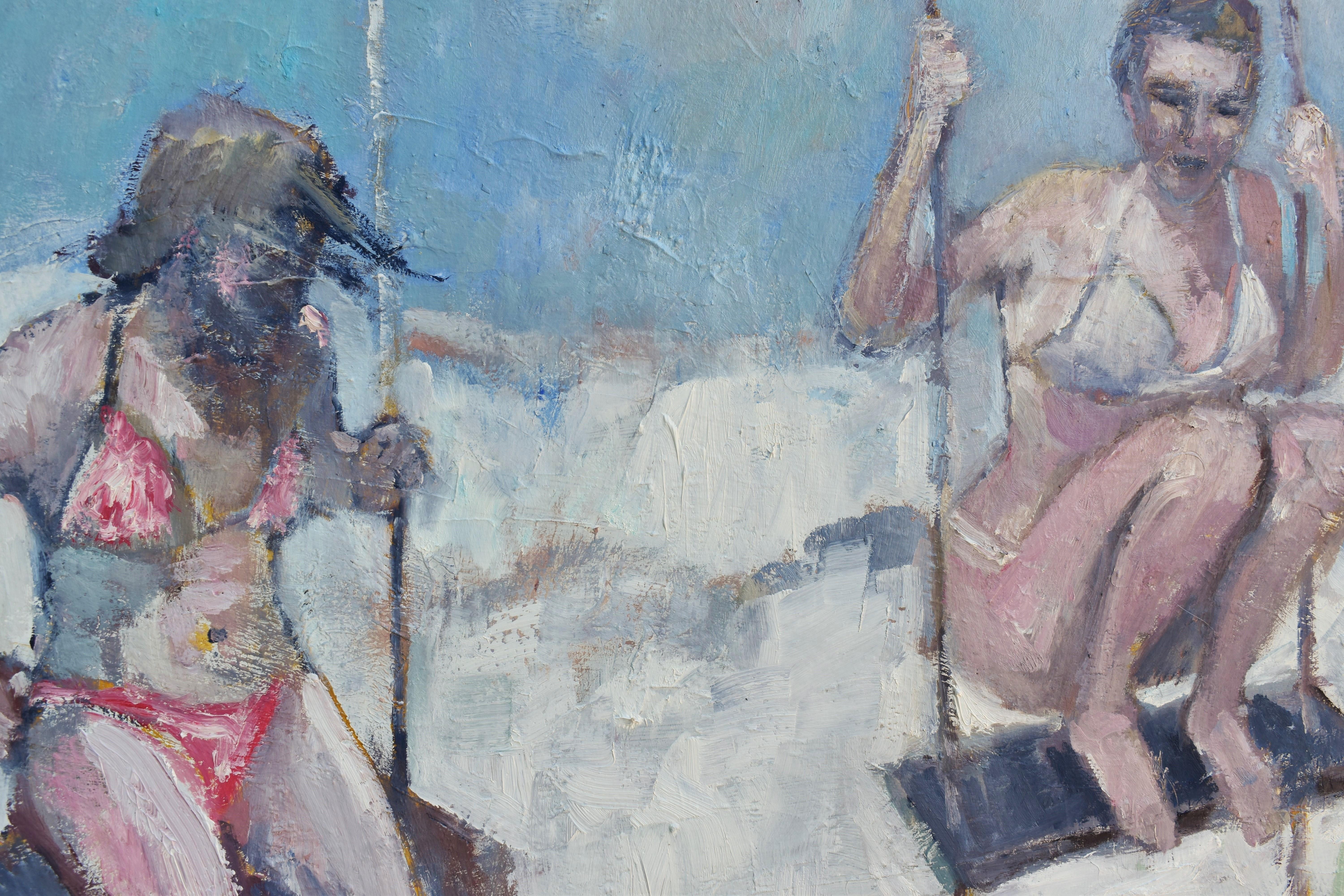 Un peu d'été, peinture à l'huile - Gris Figurative Painting par Mary Pratt