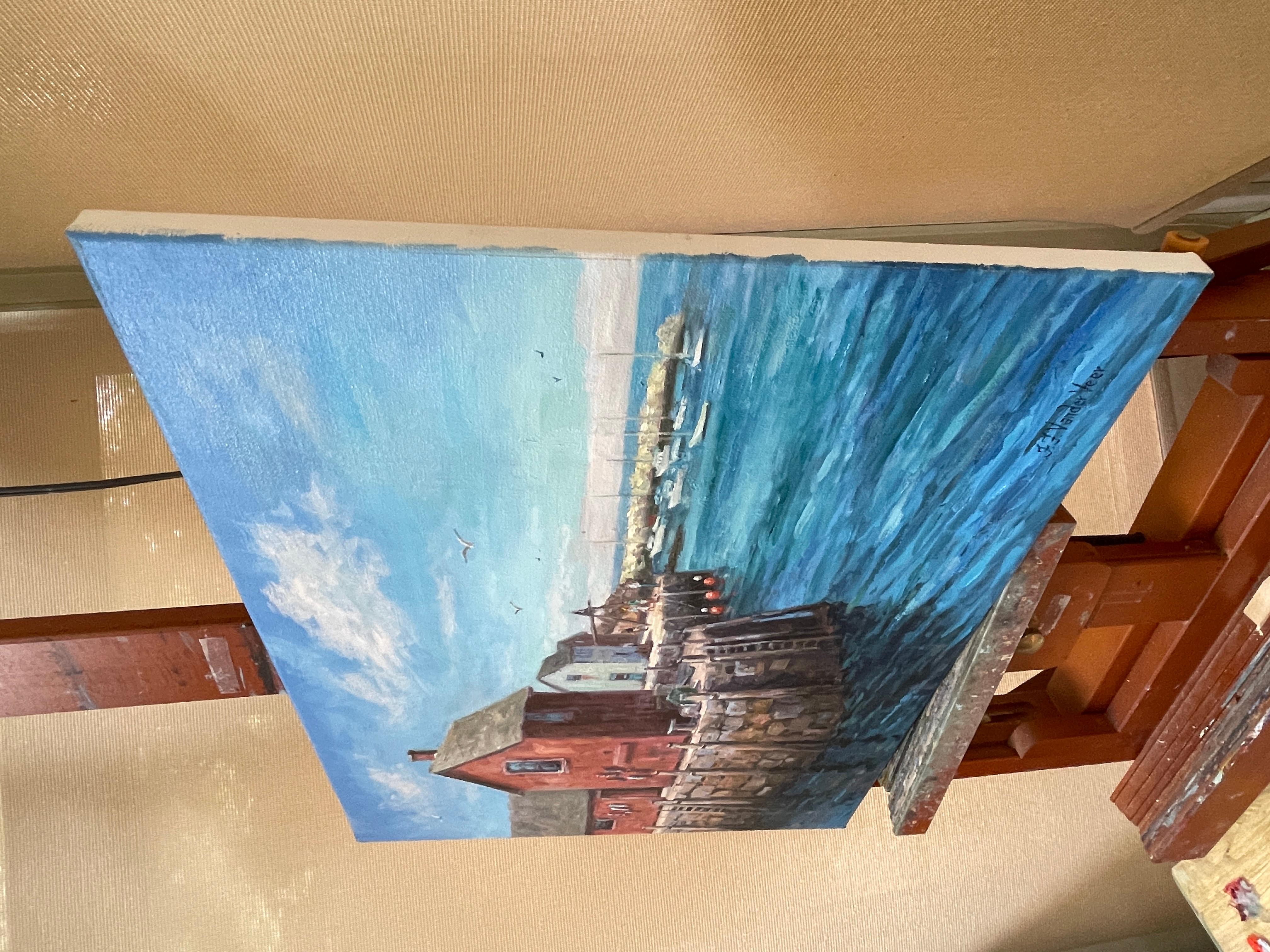Estate a Rockport, Pittura a olio - Art Impressionismo di Faye Vander Veer