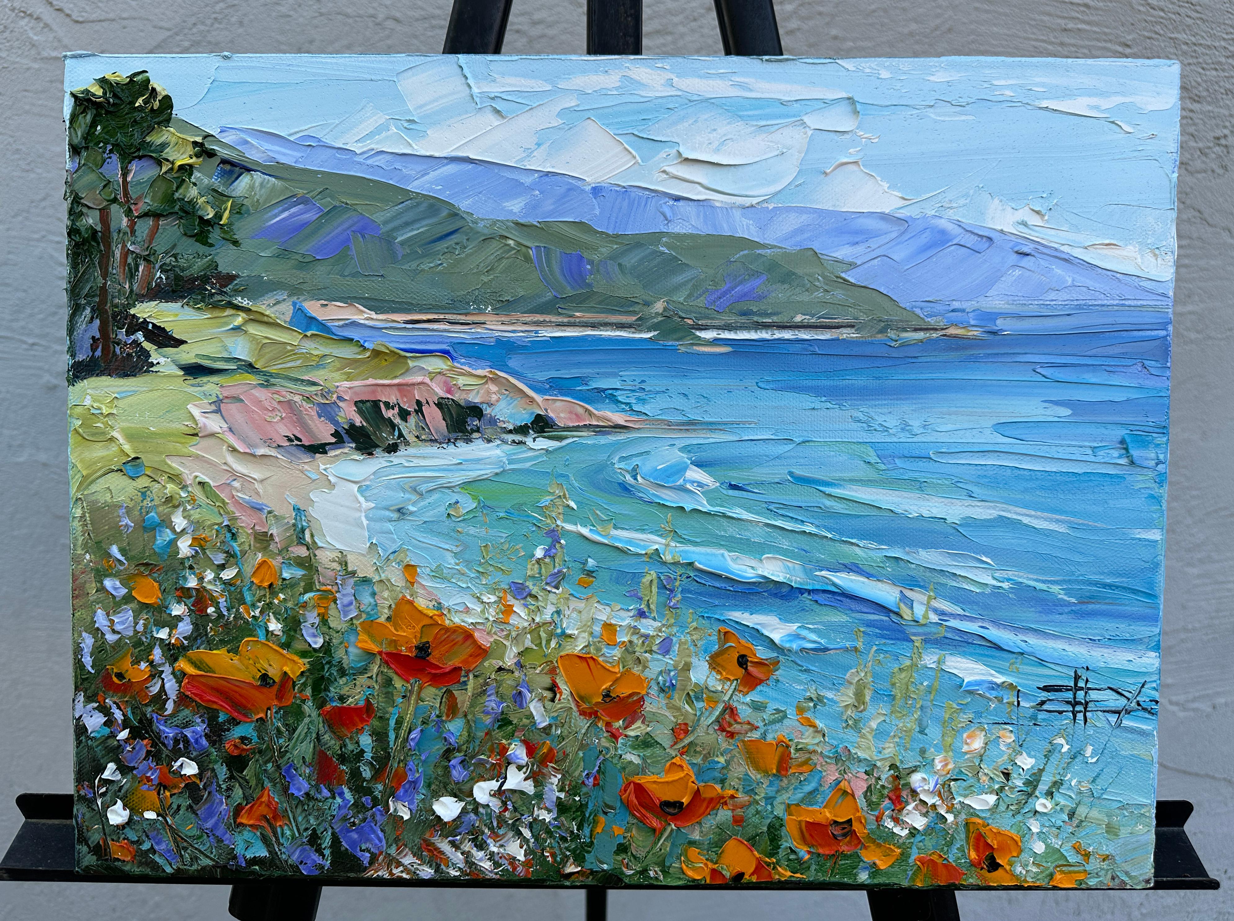 Lagon lumineux, peinture à l'huile - Impressionnisme Painting par Lisa Elley
