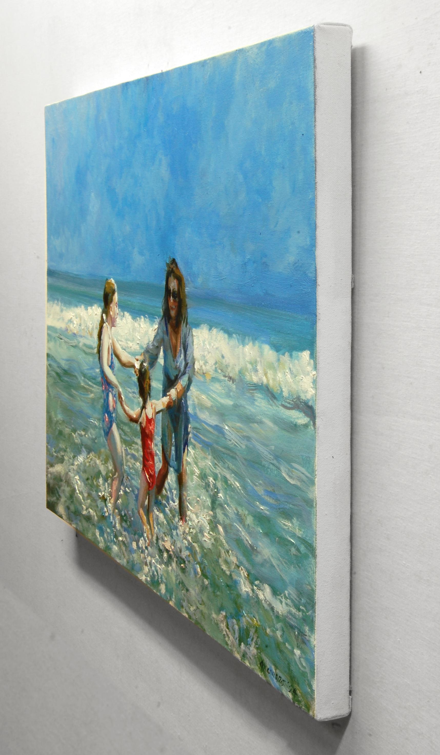 Bague autour de la rosie, peinture à l'huile - Impressionnisme Art par Onelio Marrero