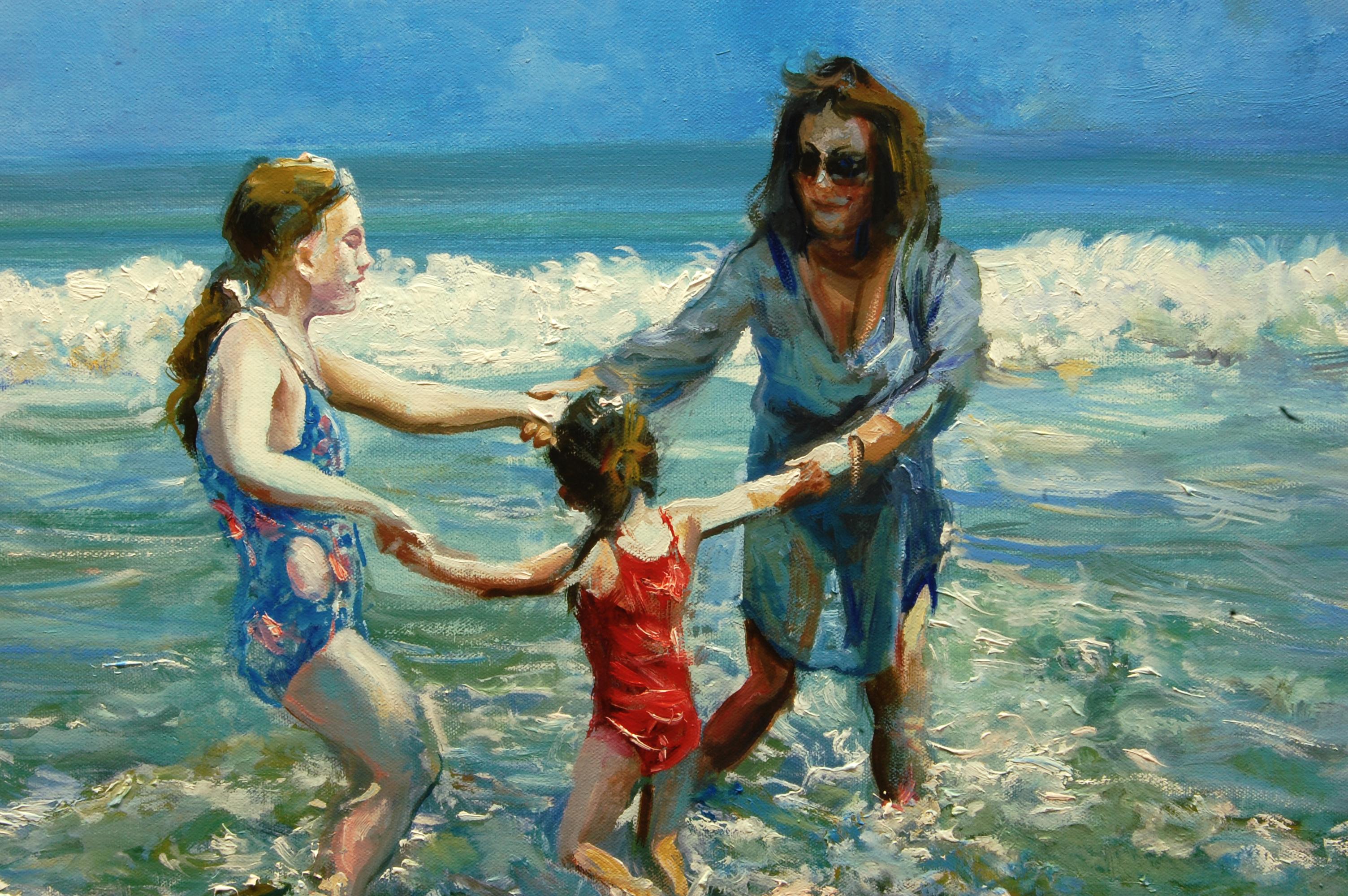 Bague autour de la rosie, peinture à l'huile en vente 1