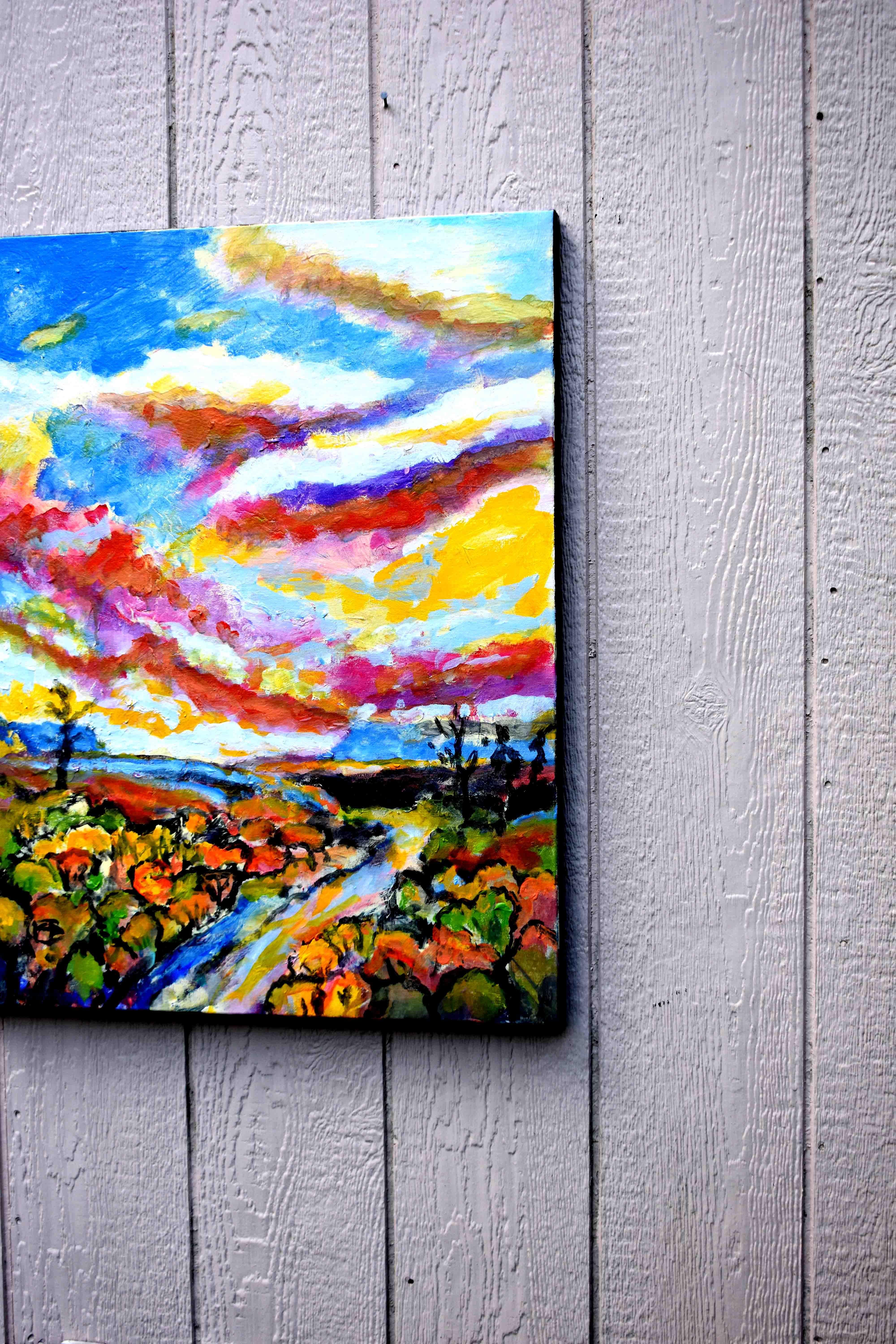 Happy Trails, peinture originale - Expressionniste Art par Kip Decker