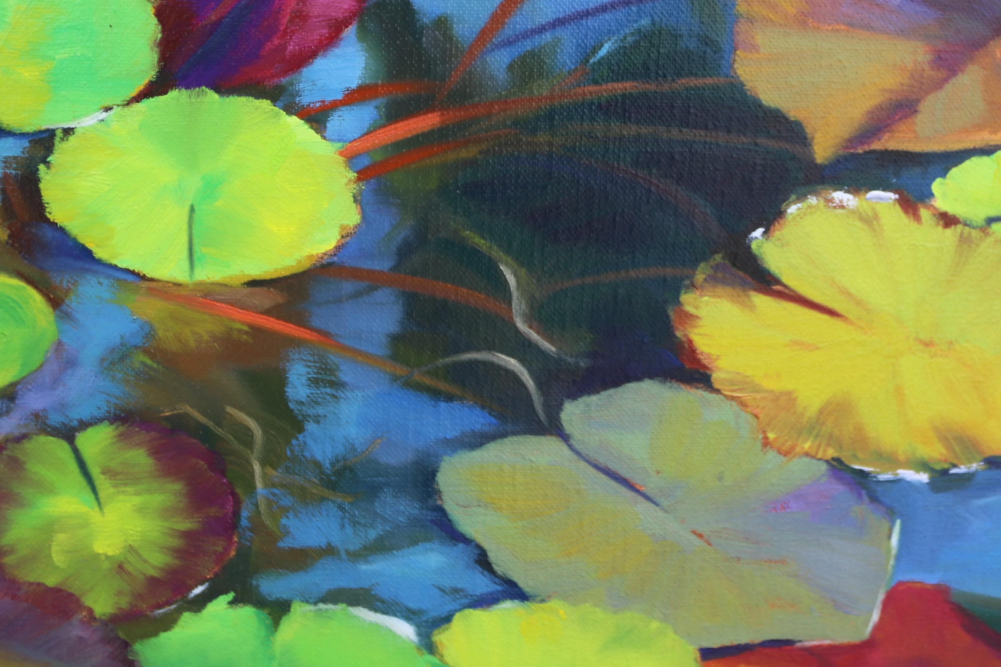 Mattina nello stagno, Pittura a olio 1